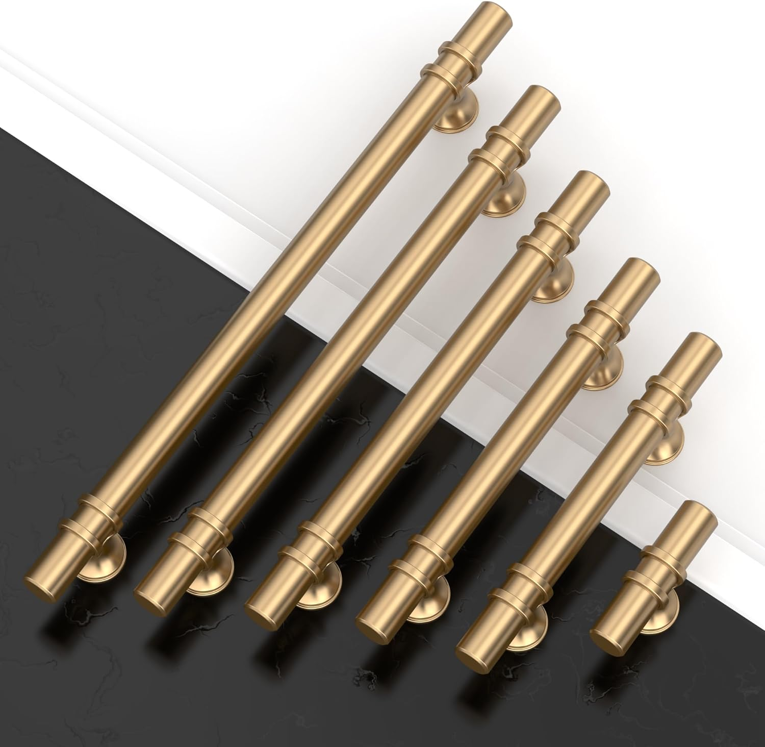 Asidrama 10 Pack 12.6 Inch(320Mm) Champagne Bronze Kitchen Cabinet Handles, Cabinet Pulls Kitchen Cabinet Hardware Cupboard Handles Drawer Pulls image number 4