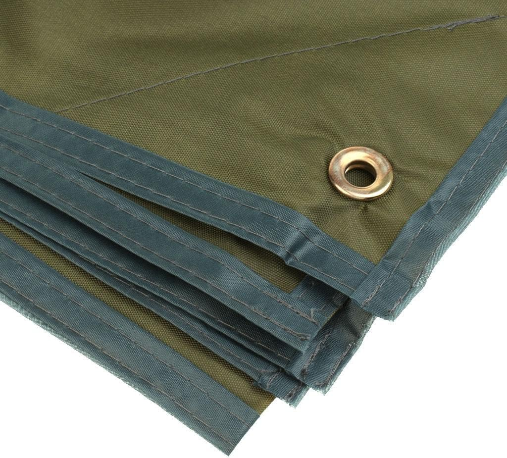 FITYLE 2.1 X 1.5M Waterproof Ground Sheet Camping Tent Footprint with Anchor Holes - Army Green image number 5