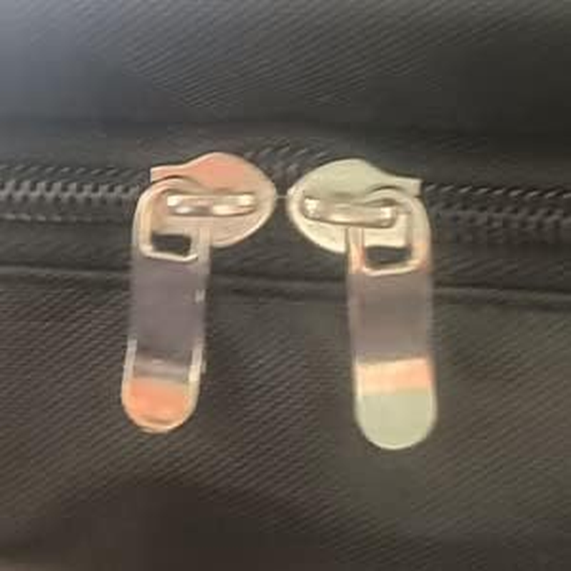 Ruihisong Helmet Bag, Motorcycle Helmet Bag, Black, 16X8X12 Inches, Silver Piping, Two-Way Zipper, Carrying Handle, Cashmere Lining image number 4