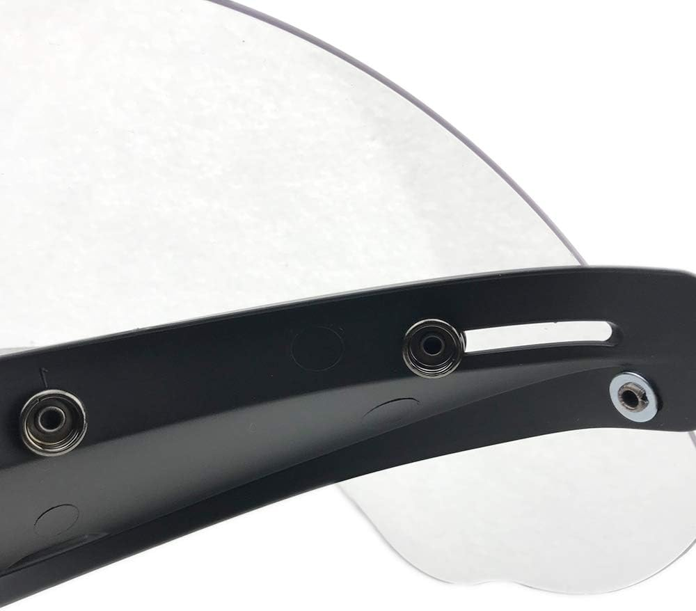 WANCAR Standard 3-Snap Button Universal Visor for Open Face Motorcycle Helmet Wind Shield Flip up Down(Clear) image number 3