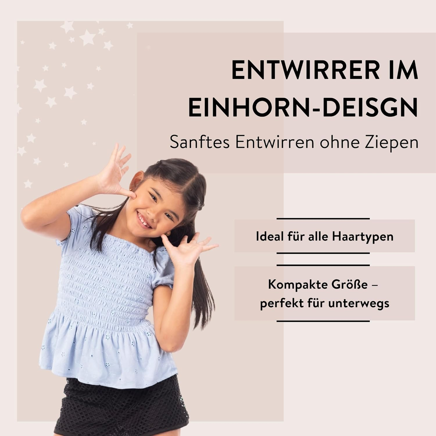 PARSA Beauty Basic Untangler Child Unicorn/Rainbow image number 1