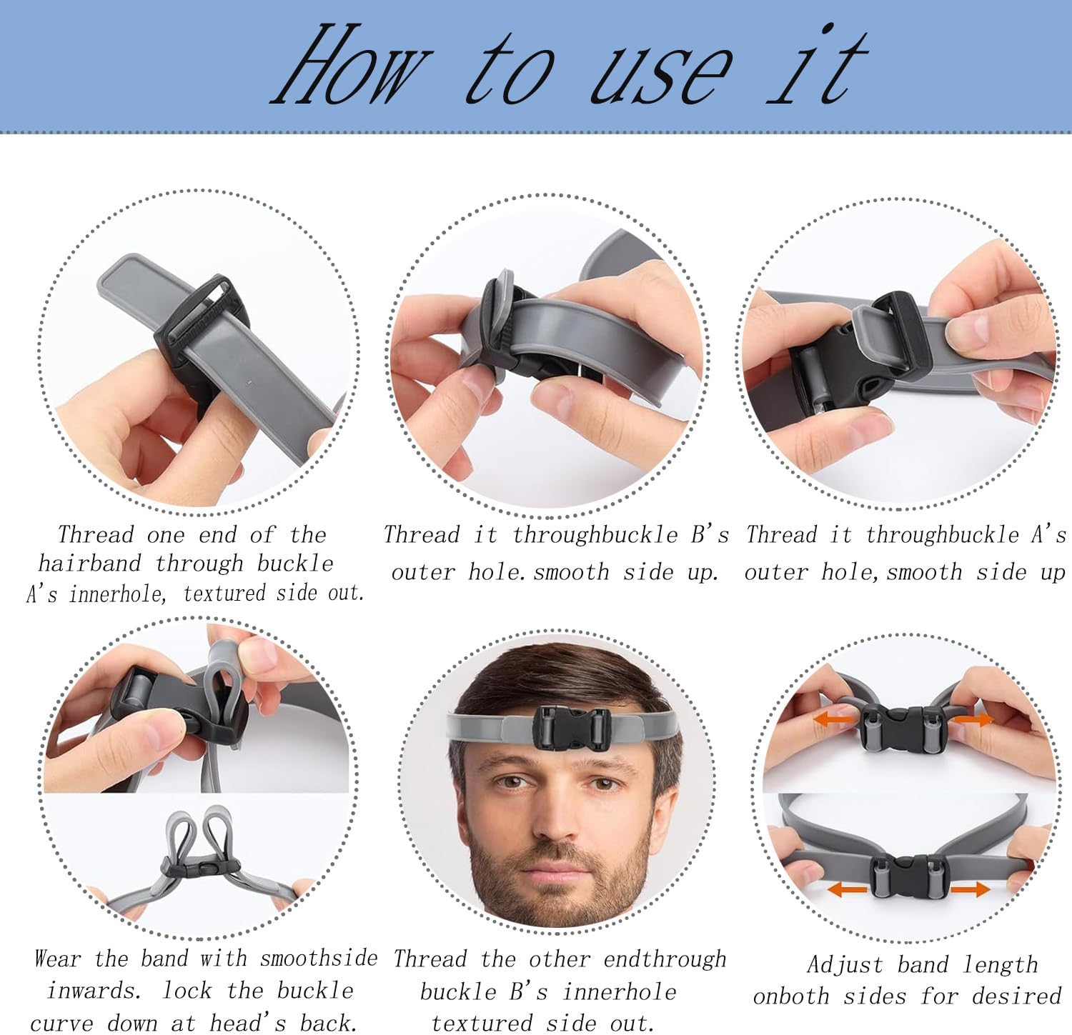 Hysgscwd 3Pcs Barber Fade Combs, Fade Hair Trimming Guide for Men, Neckline Shaving Template, Hair Cutting Comb, Blend Comb, Curved Flat Top Positioning Comb, Adjustable Haircut Band for Home Haircuts image number 5