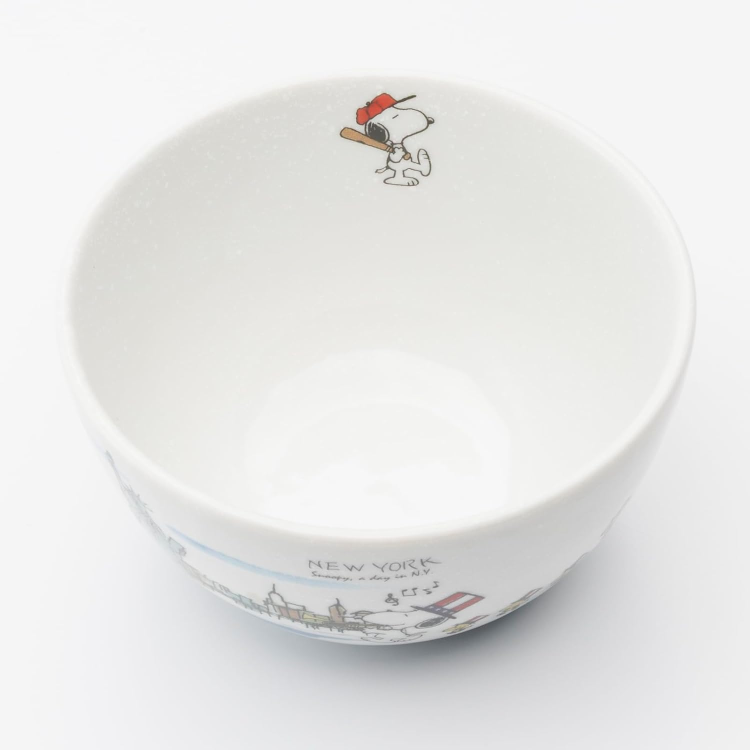 Peanuts 886348 Snoopy World Travel New York Small Bowl, Salad Bowl, Plate, Diameter Approx. 5.1 X Height Approx. 2.8 Inches (13 X 7 Cm), Microwave and Dishwasher Safe, Made in Japan