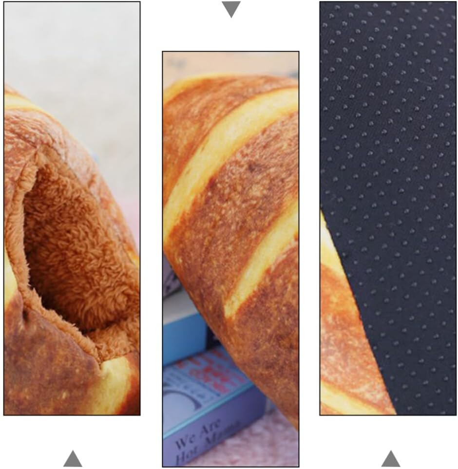 WRITWAA 1 Pair Bread Slippers for Women Sandals Women Plush Home Indoor Winter Warm Slippers Anti- Female Wearing Slippers Woman Sandals Women Slipper Summer Women'S Flat Shoes Sole: Foam image number 5