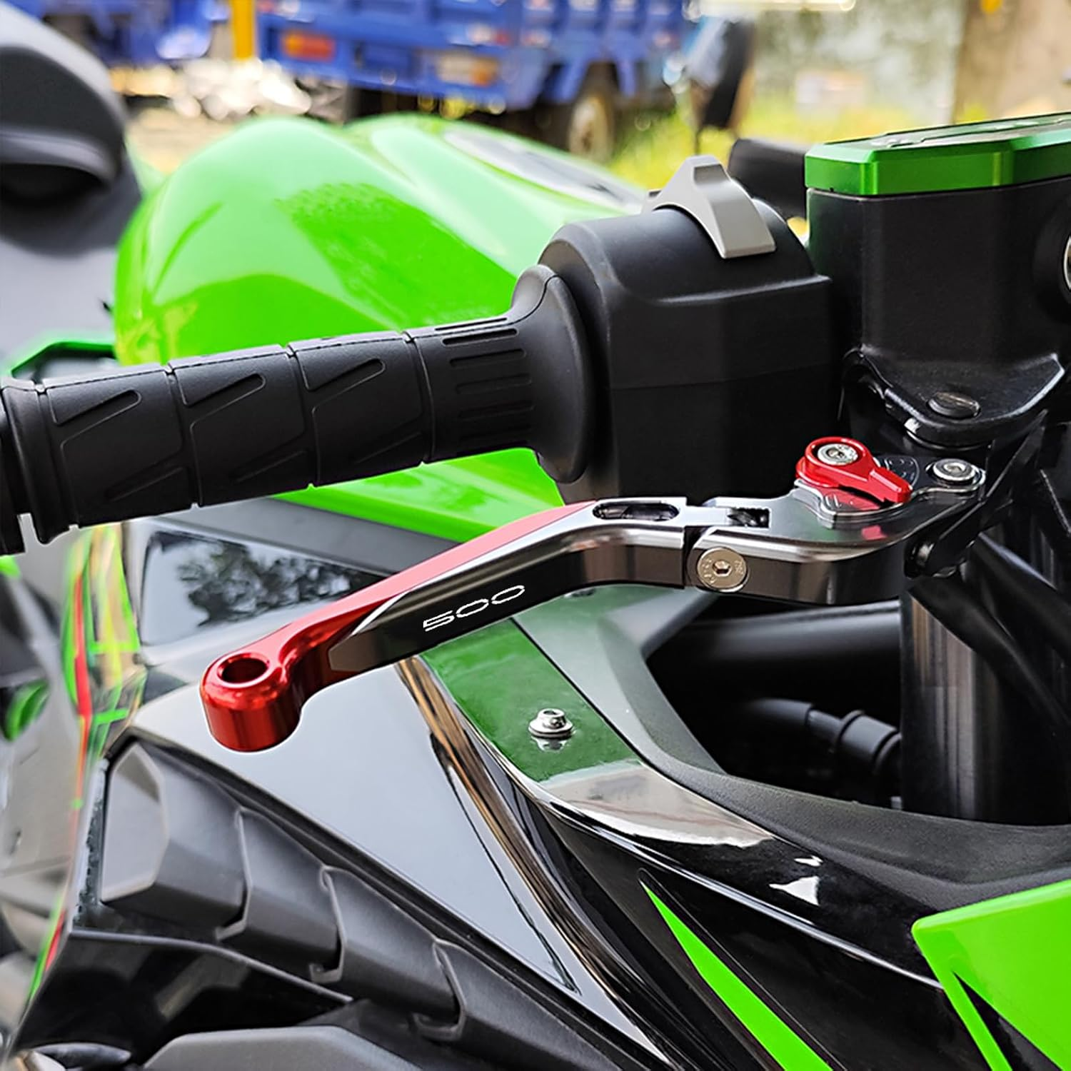 XIDAODIT for Kawasaki NINJA500 Ninja 500 Z500 Z 500 SE 2024 2025 Motorcycle Clutch Lever Adjustable Handlebars Brake and Clutch Levers Set (Red) image number 1