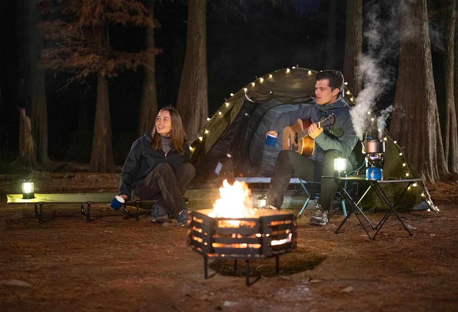 MARCHWAY Ultralight Folding Tent Camping Cot Bed, Portable Compact for Outdoor Travel, Base Camp, Hiking, Mountaineering, Lightweight Backpacking (Army Green) image number 3