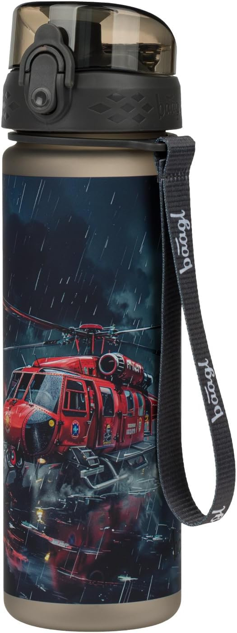 Baagl Children'S Drinking Bottle, Leak-Proof Water Bottle, 500 Ml, School and Sports Football Bottle for Boys and Girls, Tritan, Casual Drinks Bottle, School Drinking Bottle (Pixel Space)