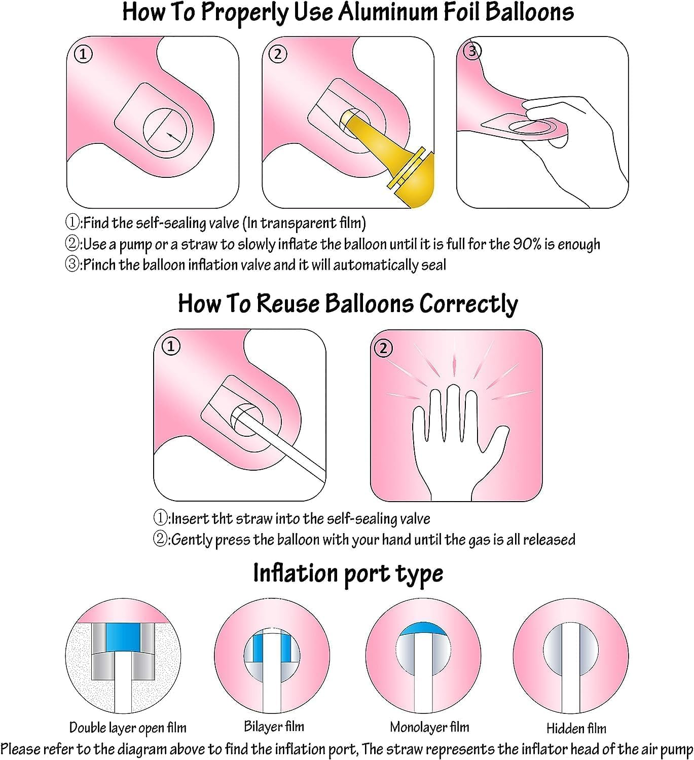 40 Inch Pink Number Balloon with Crown, Huge Giant Balloons Foil Mylar Number Balloons for Birthday Party Wedding Anniversary Decorations (Number 0) - Number 0 image number 6