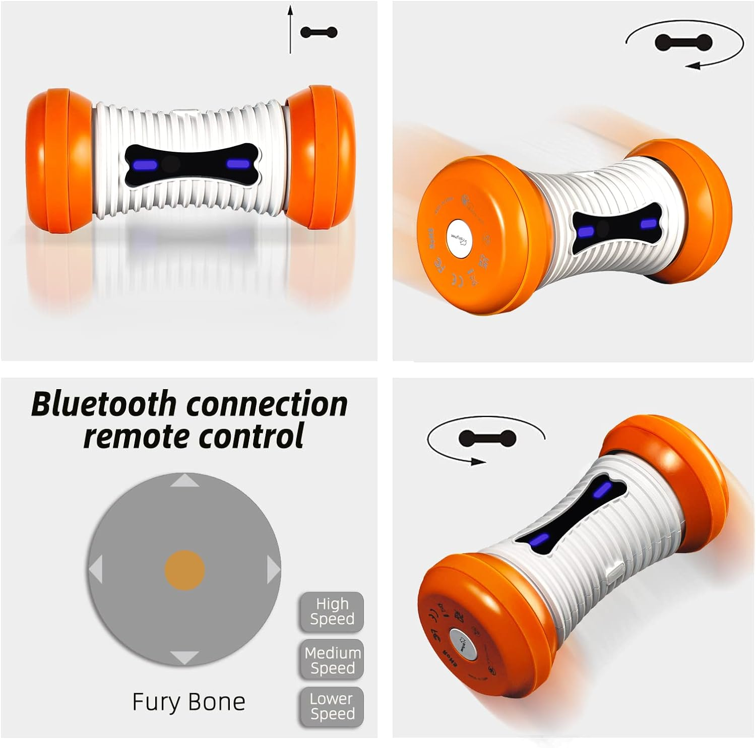 Fury Bone Smart Interactive Pet Toys for Dogs Cats Indoor Outdoor Easy Manual & Auto Control via App(Stainless Steel Tire) image number 5