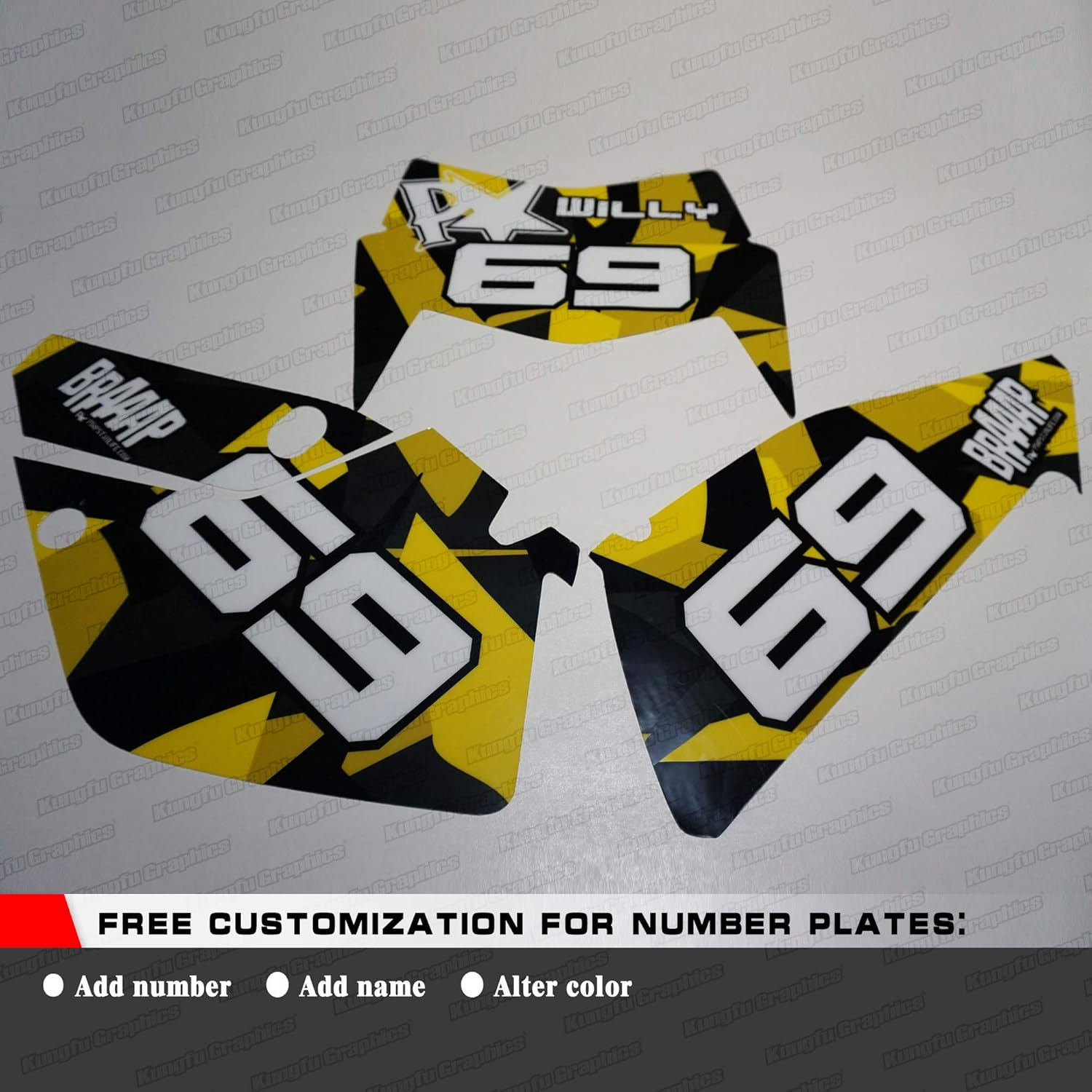 Kungfu Graphics Custom Decal Kit for Talaria X3 Xxx（With Headlight）, TLX3MX523N010-KO, Red Gray image number 2