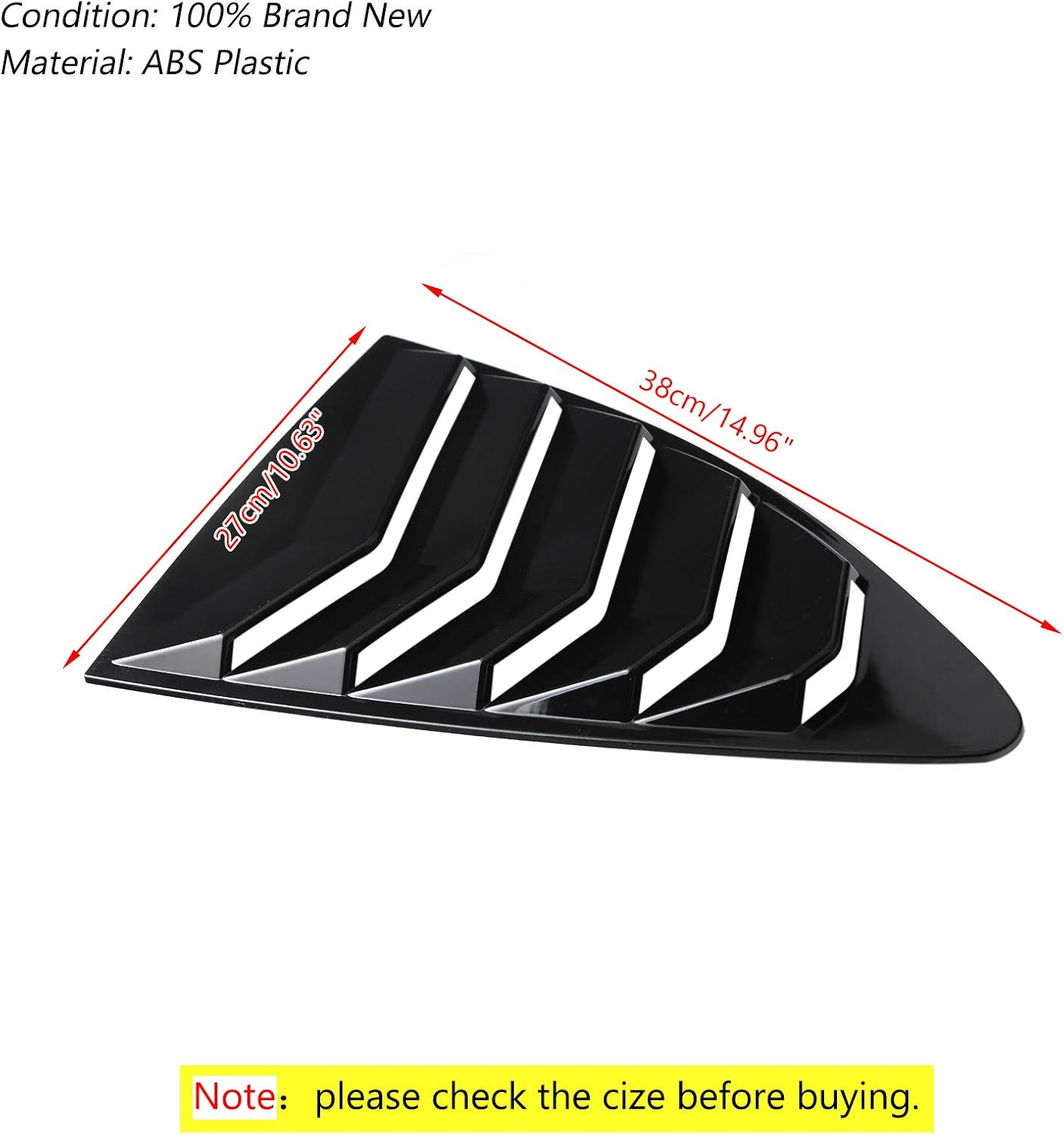 Areyourshop Side Window Louver for 2013-2018 Scion FRS BRZ To-Yo-Ta 86 GT86 AE86 image number 4