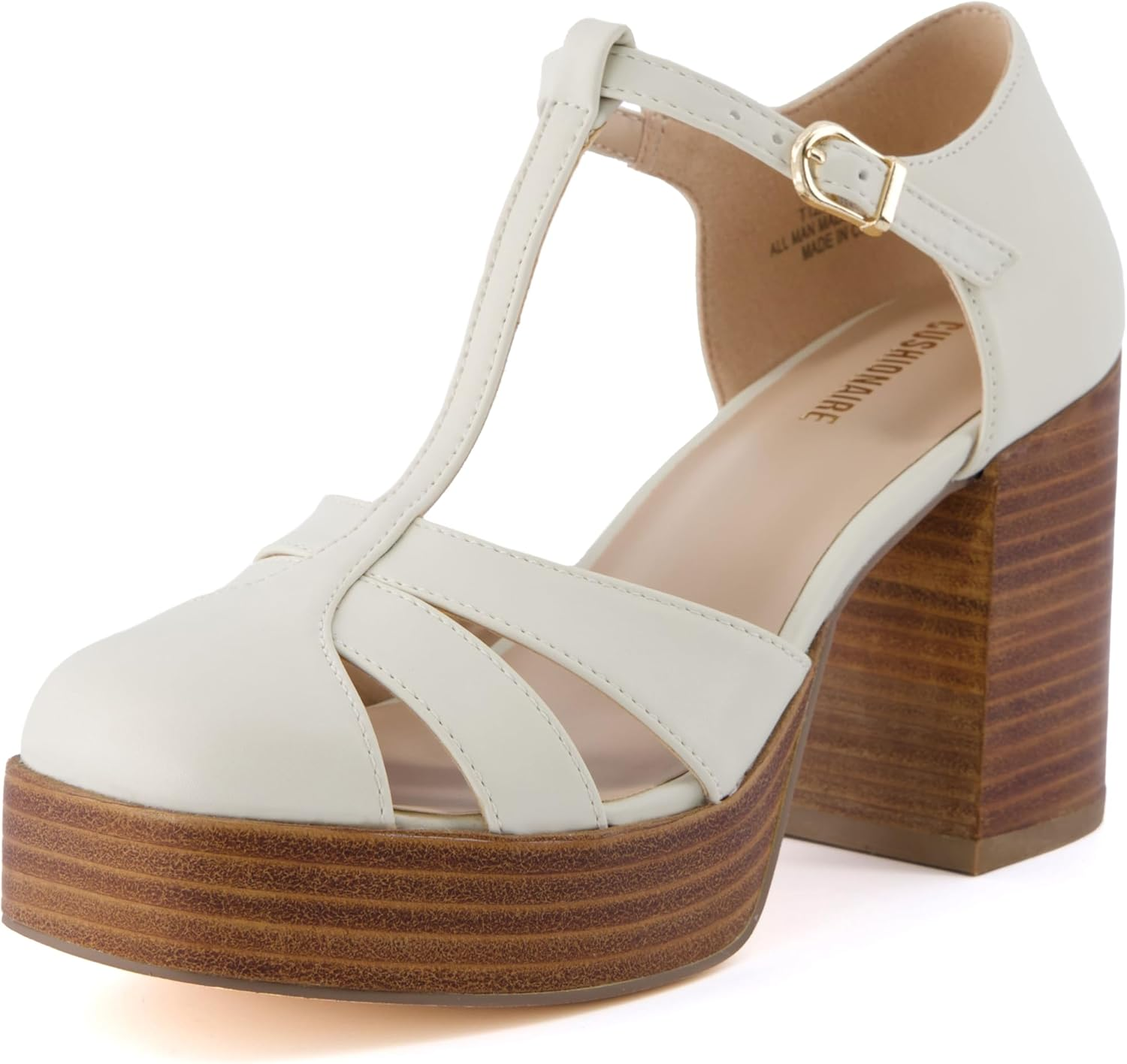 CUSHIONAIRE Women'S Tizzy Mary Jane Platform Heels +Memory Foam, Wide Widths Available
