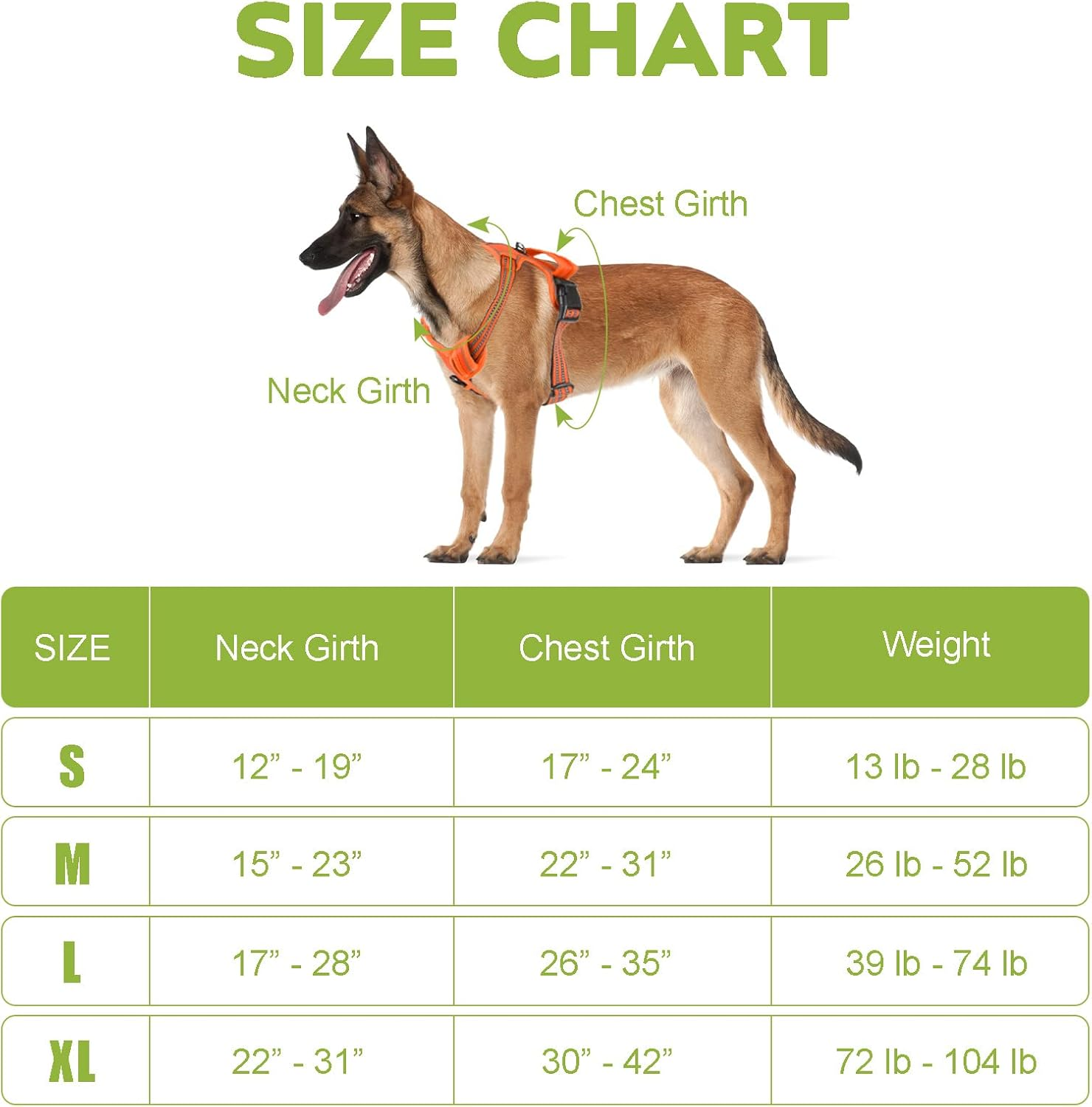 No Pull Dog Harness for Small Medium Large Dogs Adjustable Reflective Pet Vest with Front Clip Padded Harness for Dogs Easy Control Handle Best for Outdoor Training and Walking Orange S - Medium, Black Harness+Leash image number 5