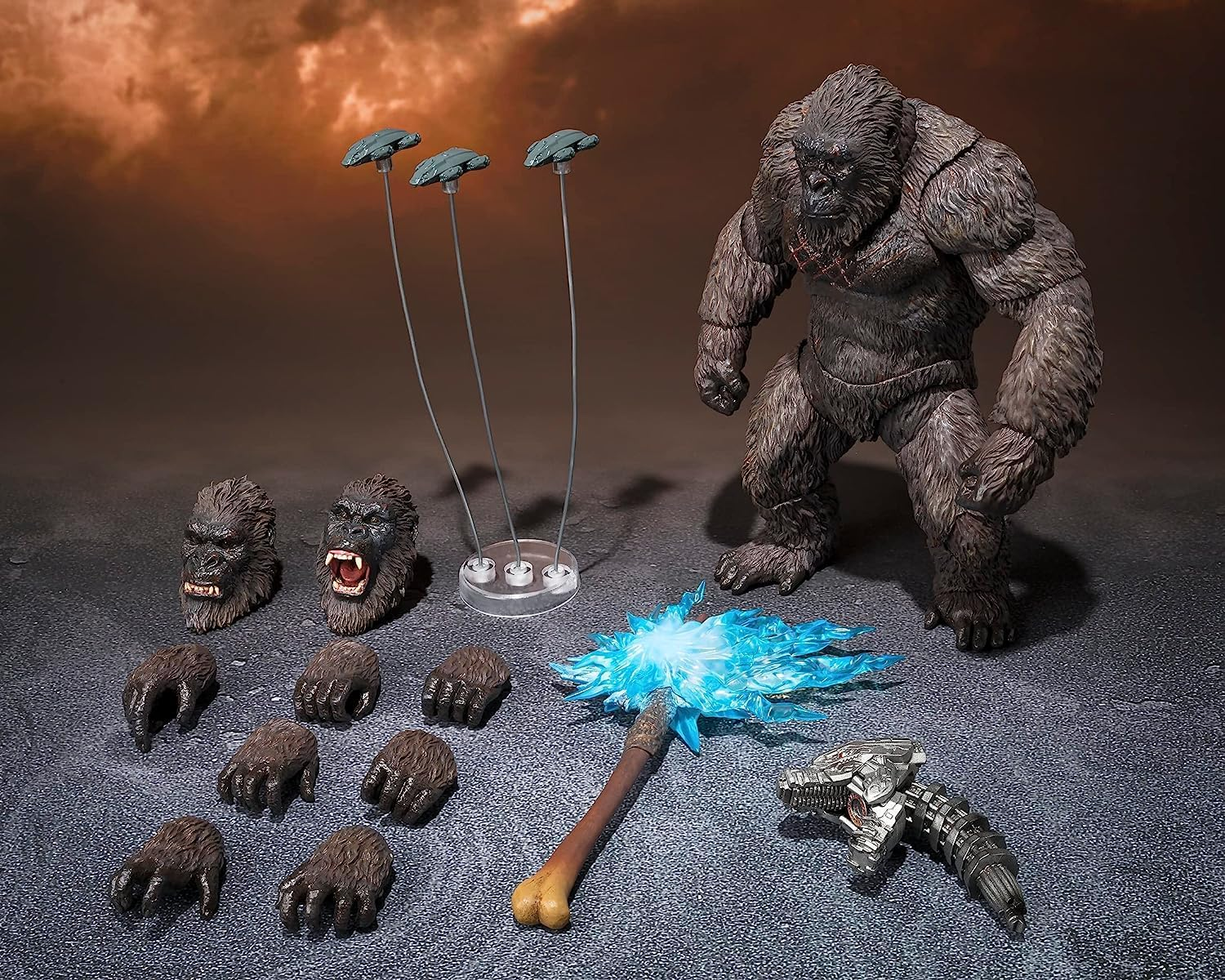 TAMASHII NATIONS - Godzilla Vs Kong 2021 - Kong - Event Exclusive Color Edition, Bandai Spirits S.H.Monsterarts Figure image number 5