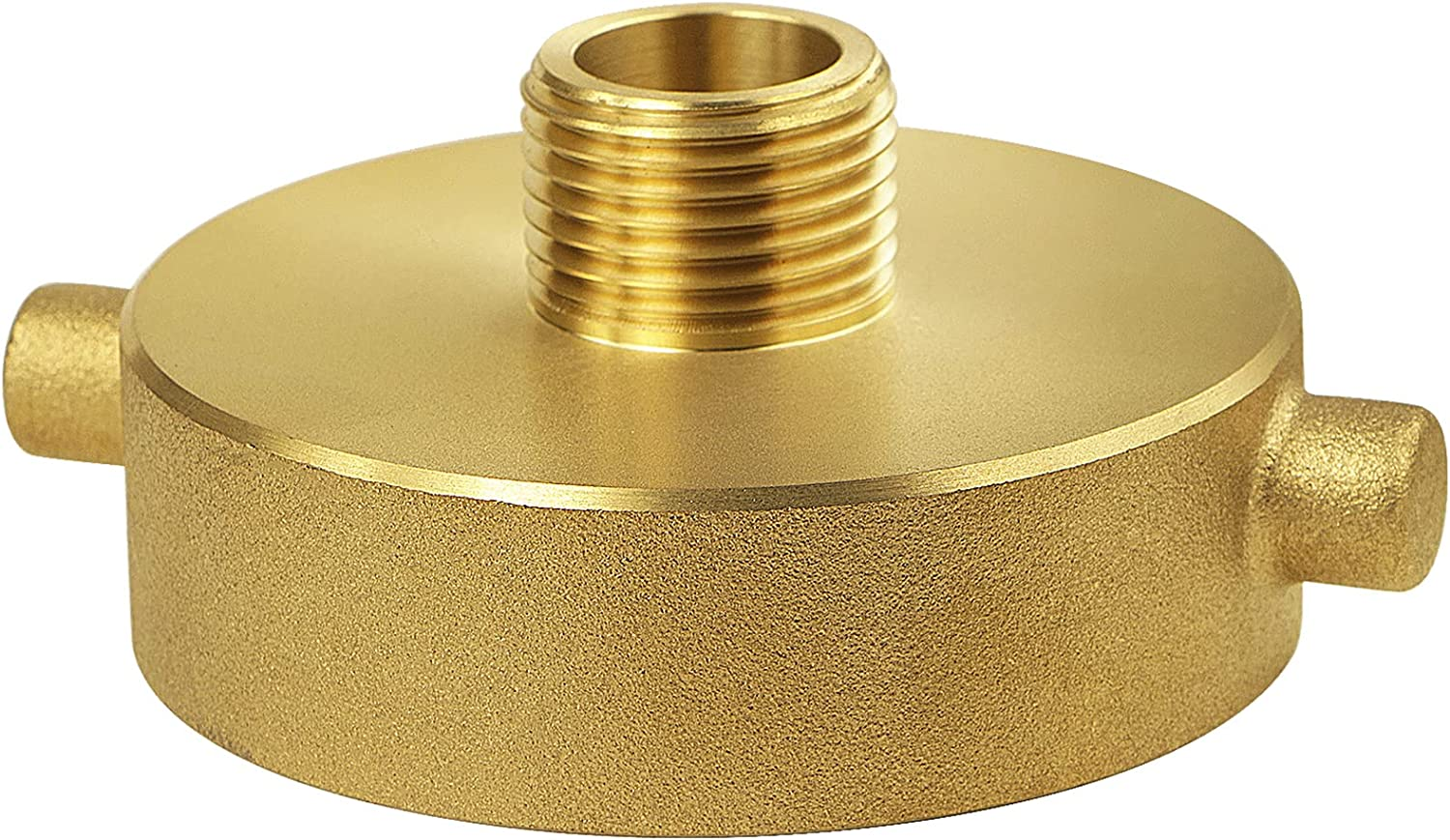 NOVINO Fire Hydrant Hose Adapter 2-1/2" NST/NH Female X 3/4" GHT Male, Brass Fire Hydrant Adapter to Garden Hose image number 1