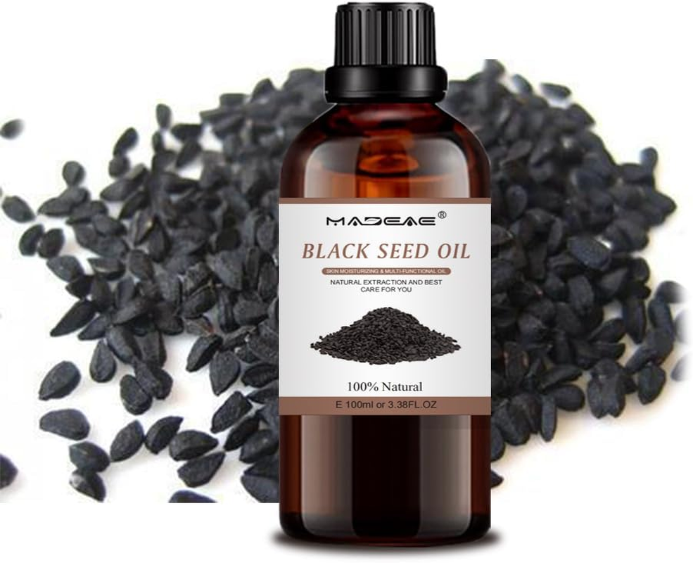 Organic Black Seed Oil for Face and Skin, Cold Pressed, Pure, USDA Certified, 100Ml image number 4