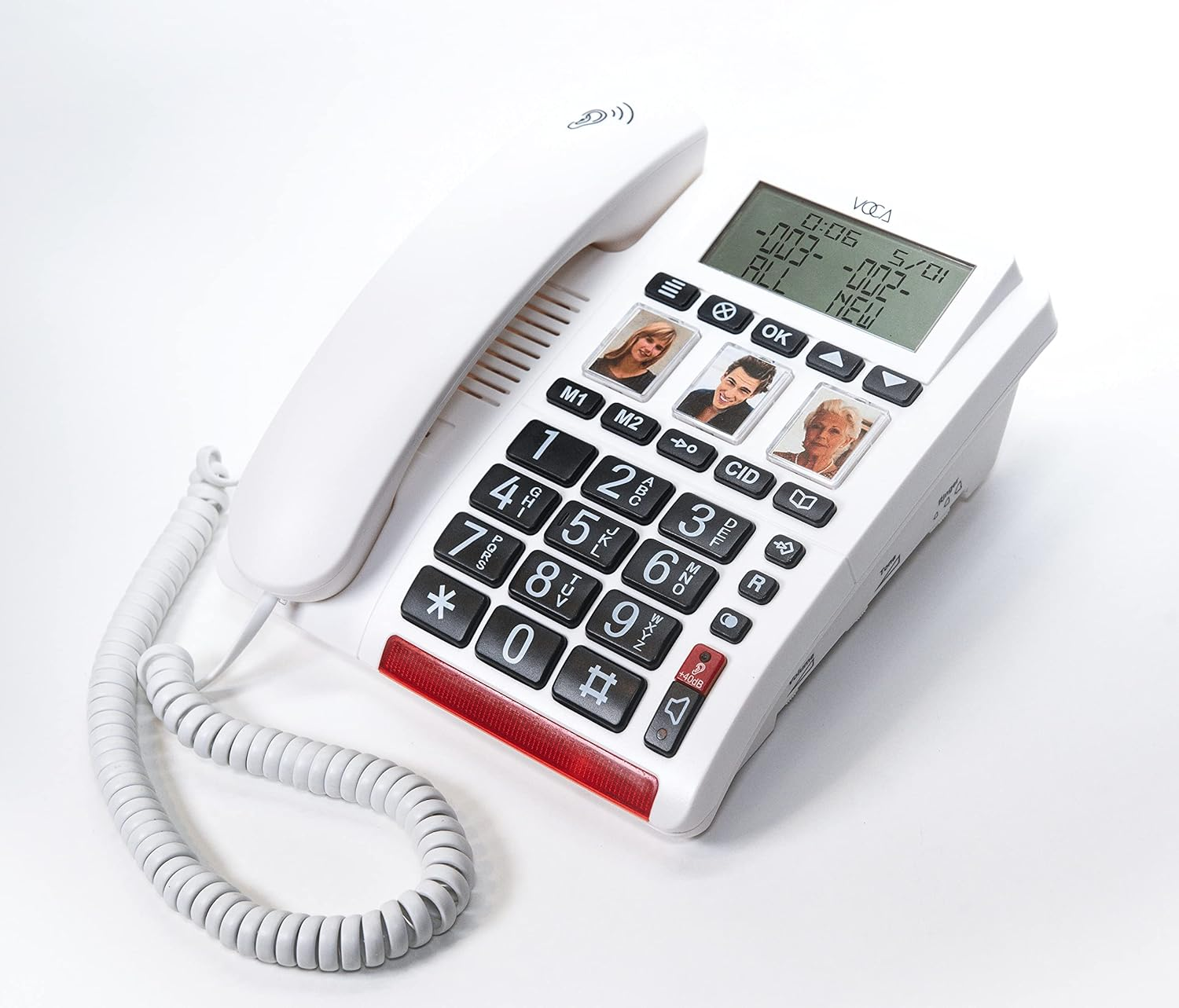 VOCA Big Button Phone for Seniors, CP130 Amplified Telephone, Caller ID Display, Hand Free Speaker Phone, Loud Phone for Hard of Hearing & Visually Impaired image number 1
