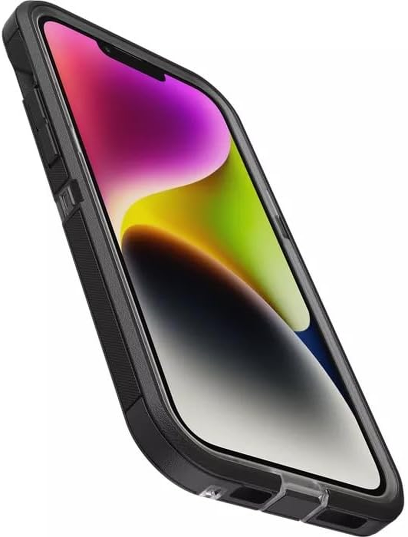 Otterbox Iphone 14 plus Defender Series XT Case - Black Crystal, Screenless, Rugged, Snaps to Magsafe, Lanyard Attachment - Blooming Lotus (Pink) image number 7