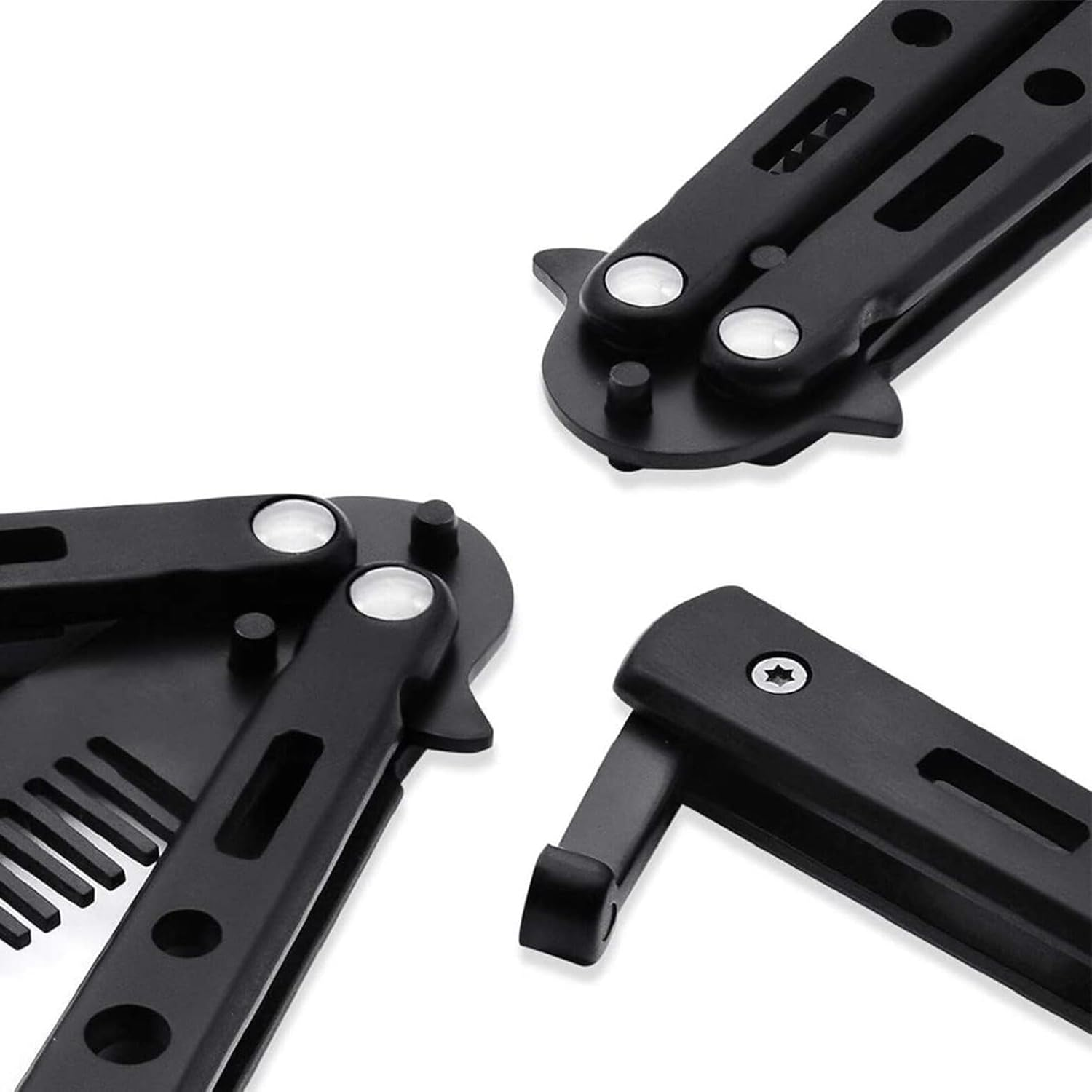 Butterfly Comb, Foldable, Practice Butterfly, Flipping Trick, Stainless Steel, Butterfly Hair Comb for Beginner, Salon Beauty Tool, for Trainer Lover image number 3