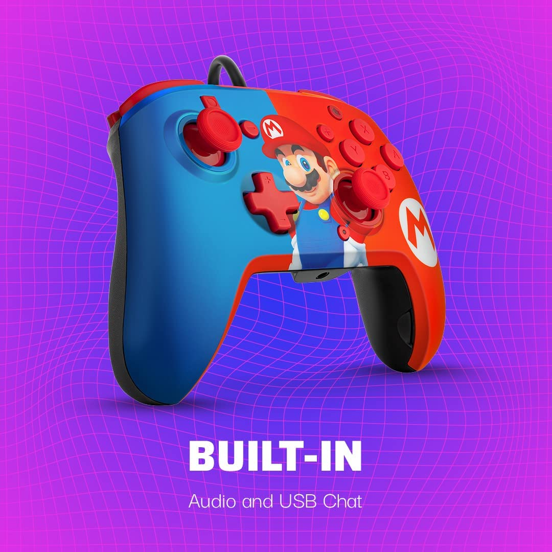 Faceoff Deluxe + Audio Wired Controller Mario - Nintendo Switch image number 1