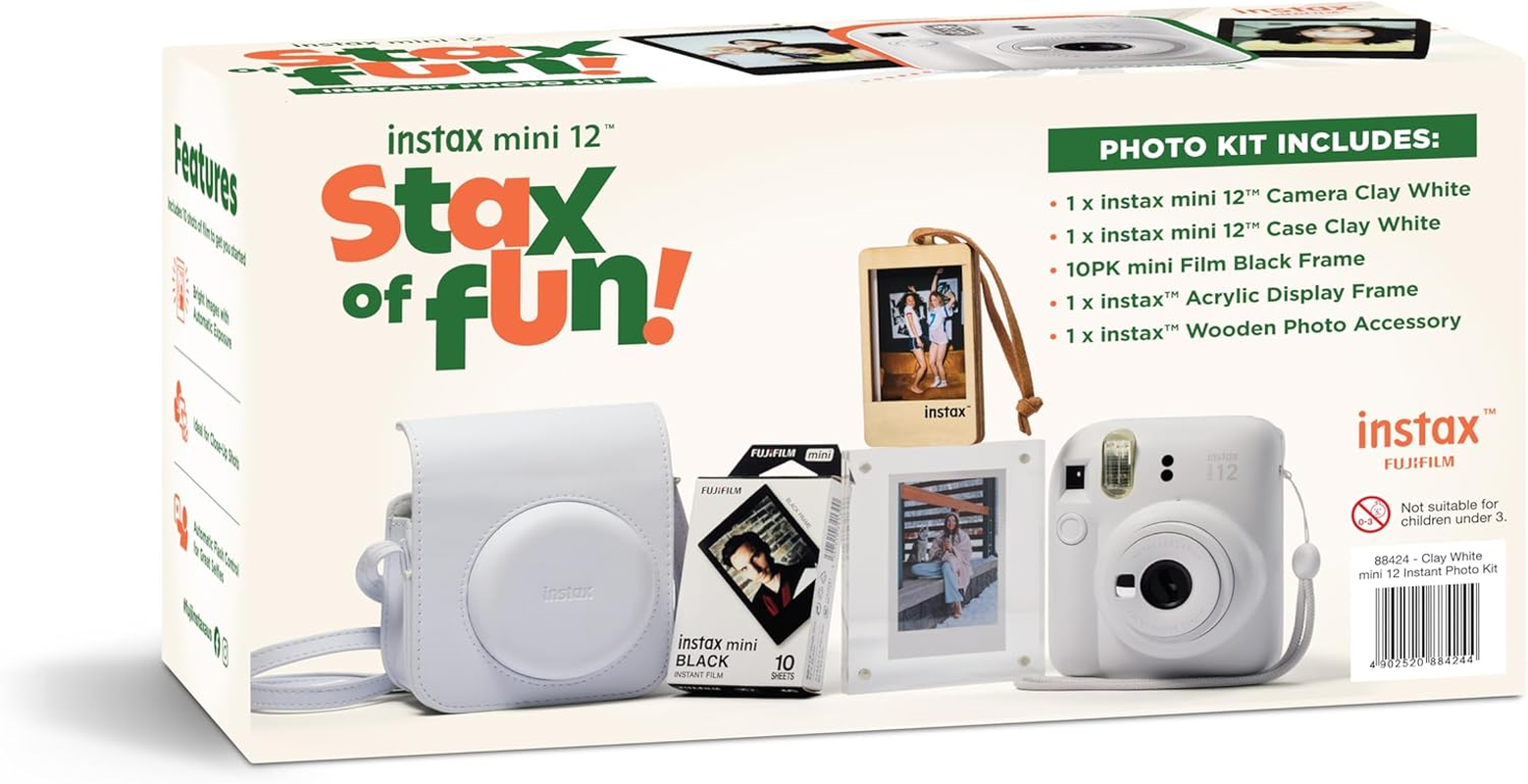 Instax Fujifilm Mini 12 Xmas Camera Kit Bundle, Clay White image number 5
