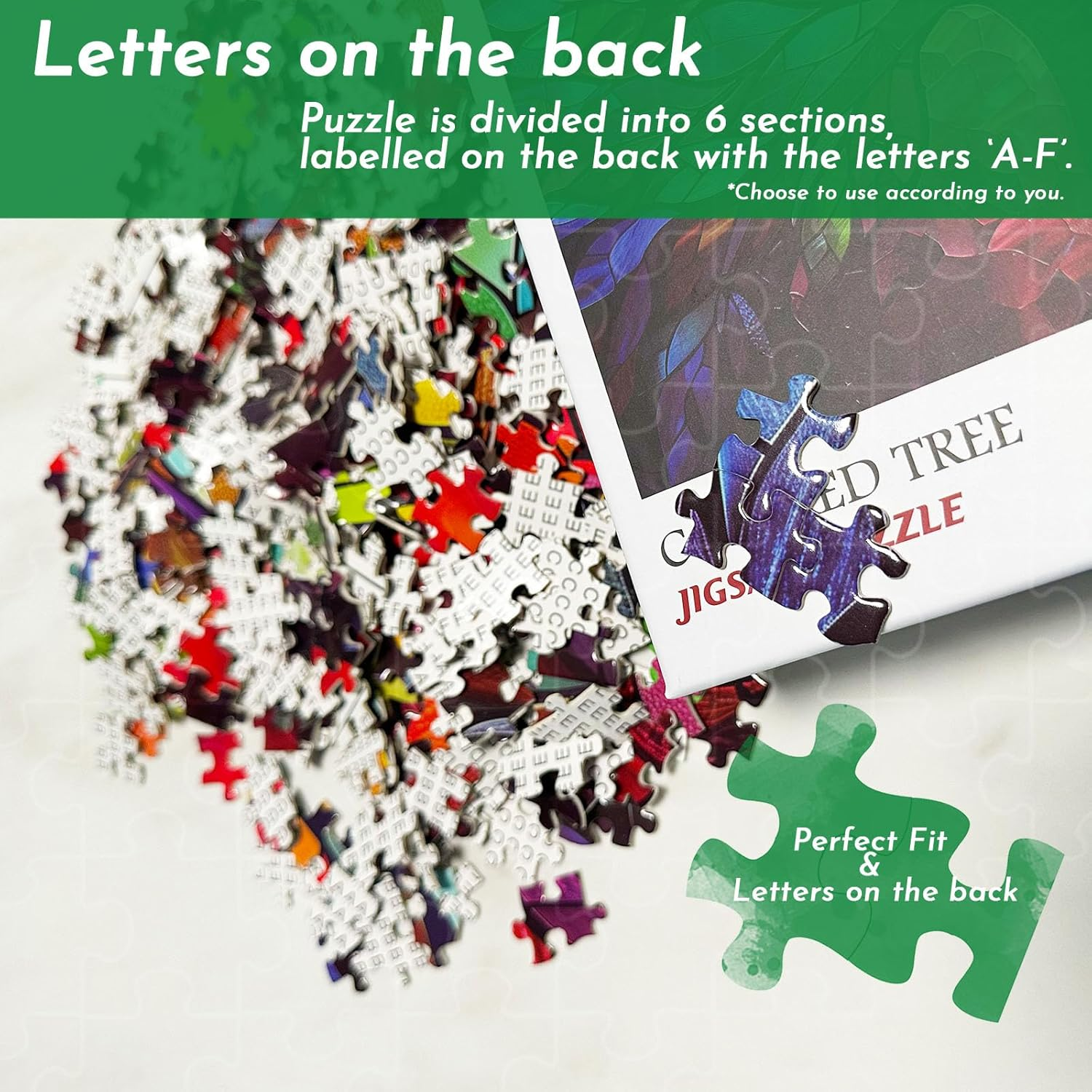 Enkis - 1000 Piece Jigsaw Puzzle - Vibrant Colour - 50X70Cm Jigsaw Puzzles 1000 Pieces (Colourful Tree of Life) image number 3