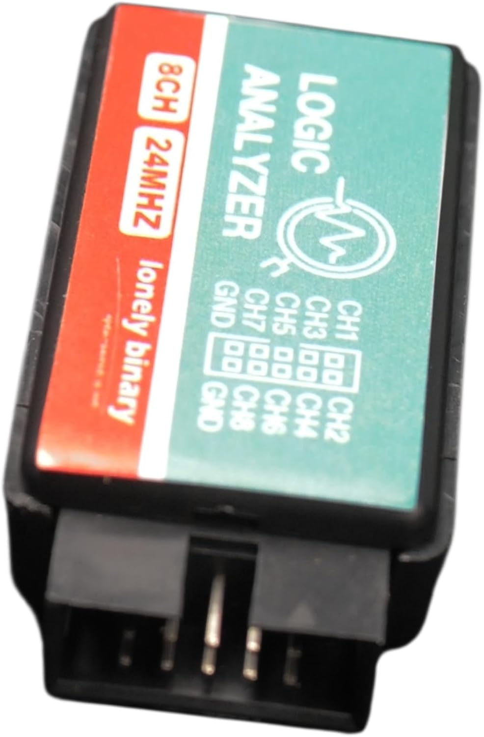 Lonely Binary 8-Channel USB Digital Logic Analyzer &ndash; 24Mhz Sampling Rate, Includes 12 Test Hooks & USB Cable &ndash; Compatible with Windows & Mac for Arduino, ESP32, Raspberry Pi & Embedded Debugging image number 2