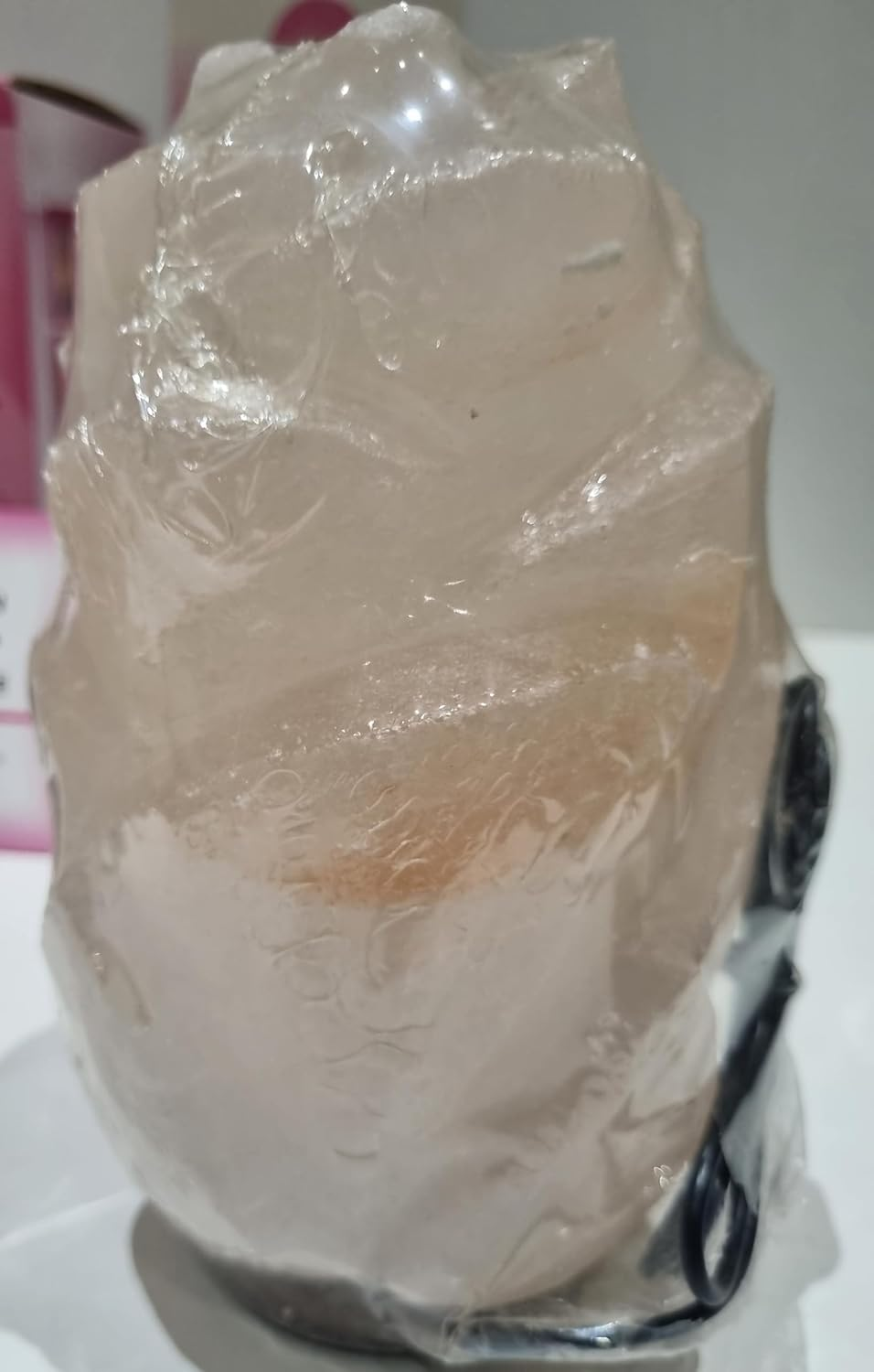 Unique Style Design Himalayan Light Pink Colour Lotus Salt Lamp 100% Authentic, Handcrafted from the Foothills of the Himalayas Beautifully Hand Craft Complete Electric Fitting &ndash; Quality Guaranteed image number 4