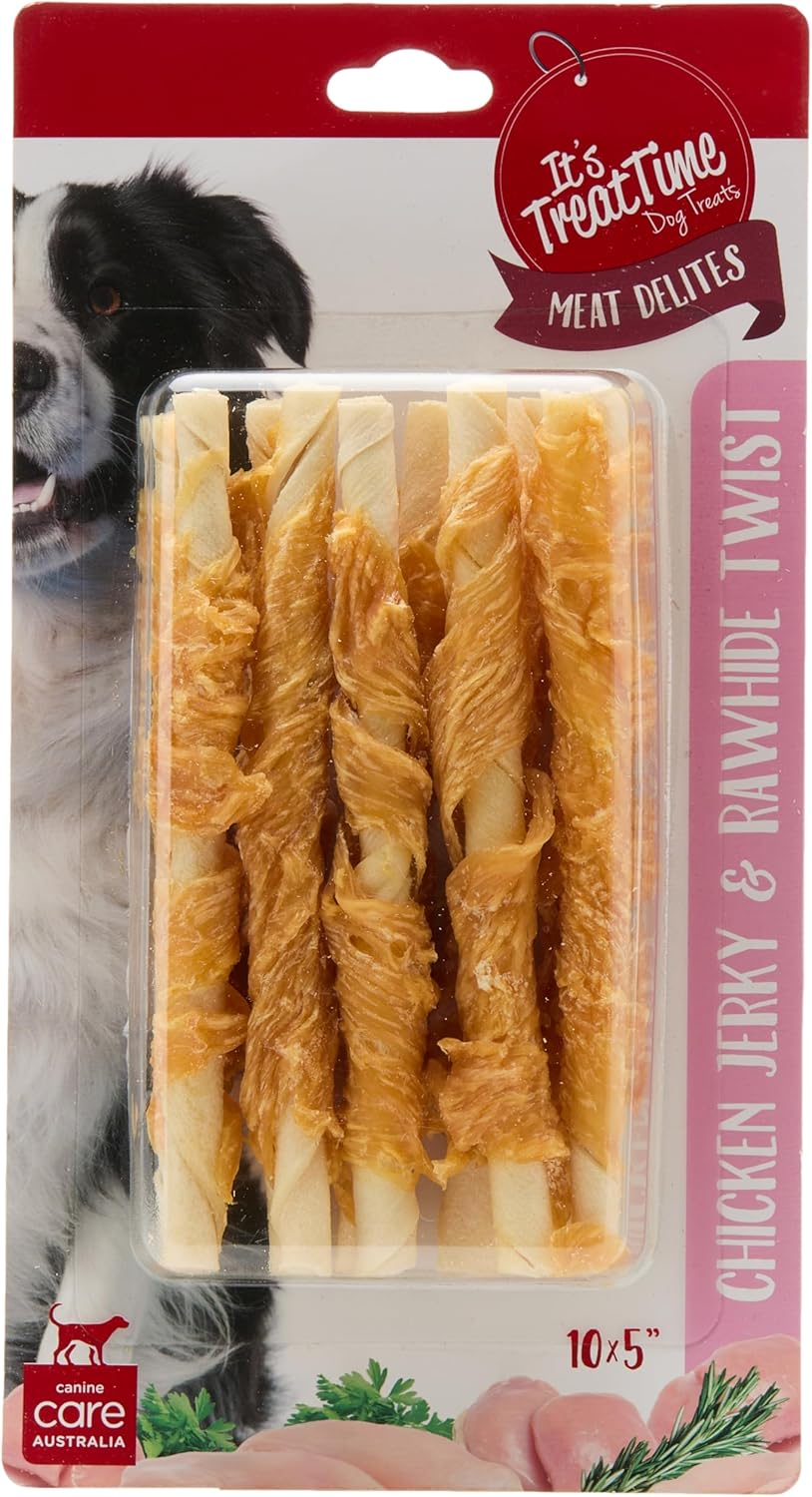 It'S Treat Time Meat Delites Chicken Twist Sticks Dog Treat, 10 Pack, Real Meat, Great Source of Protein, Tartar Control, Suitable for All Dogs image number 1