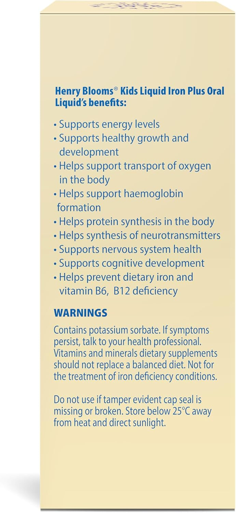 Henry Blooms Kids Liquid Iron plus 100 Ml Oral Liquid image number 1