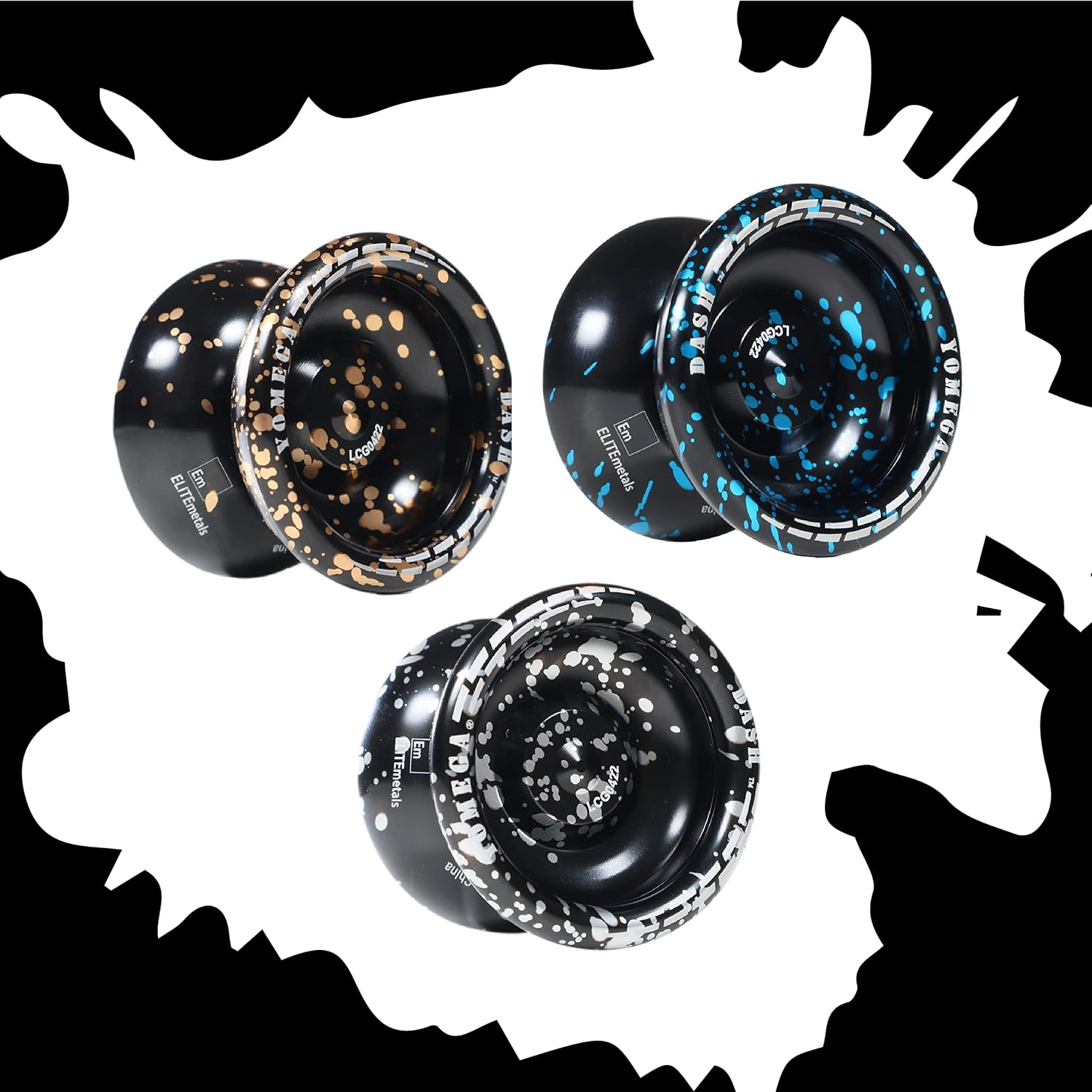 Yomega Dash Yoyo - Pro Aluminum Metal Unresponsive Yoyo with C Size Ball Bearing for Advanced Yo Yo Tricks + Extra 5 Strings + Glove + Bag + Die & 3 Month Warranty (Black Silver) image number 5