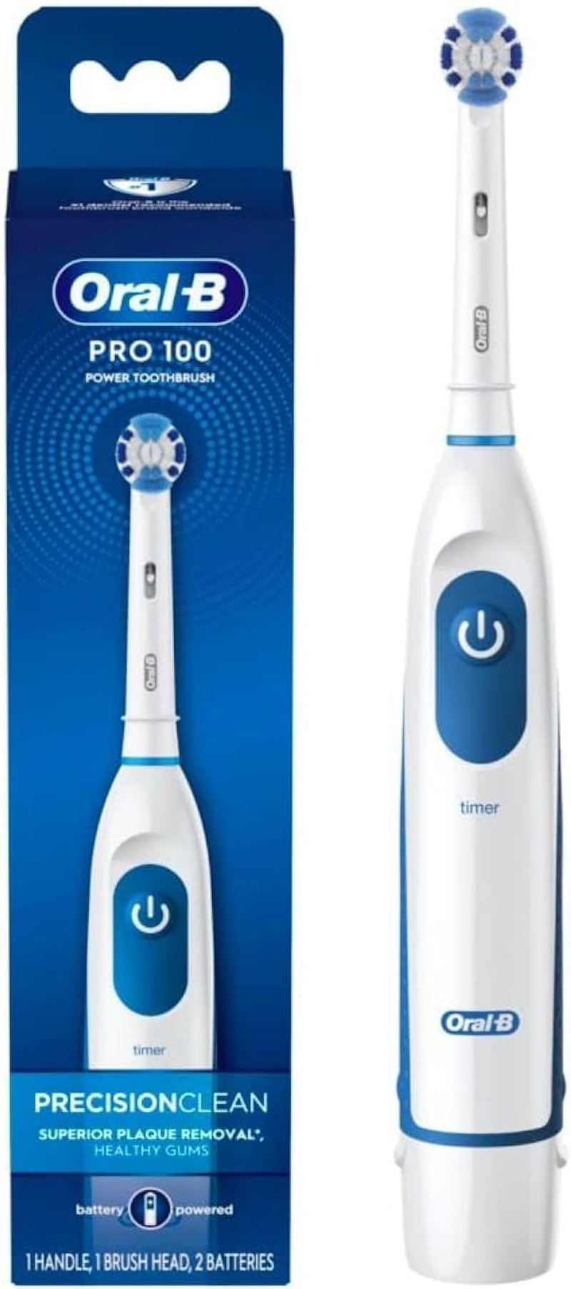 Oral-B Pro-Health Precision Clean Battery Toothbrush for Superior Plaque Removal and Healthy Gums, Pack of 1 image number 4
