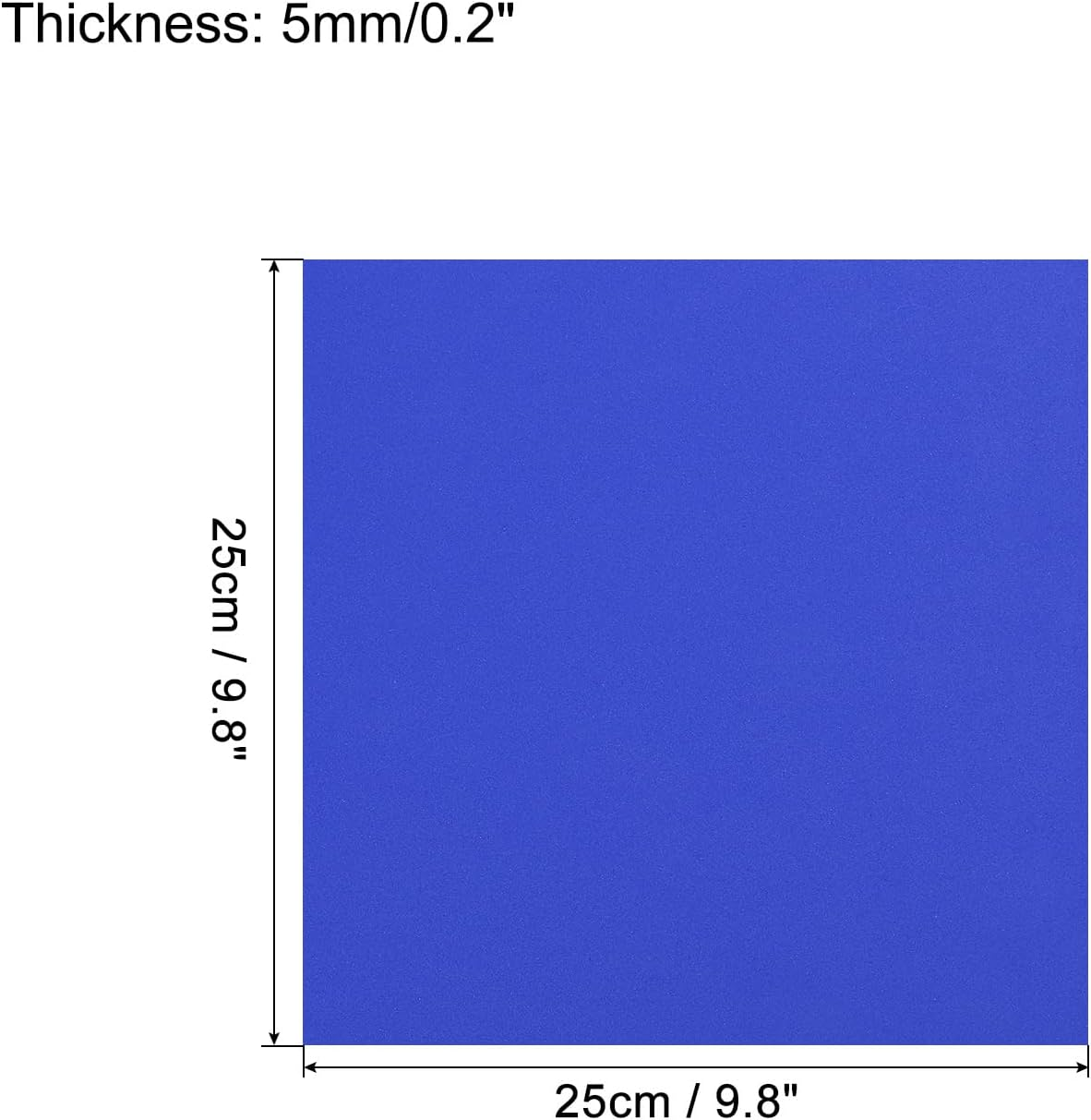 Sourcing Map EVA Foam Sheets Blue 9.8 Inch X 9.8 Inch 5Mm Thick Crafts Foam Sheets for Costumes, Arts and Crafts Projects Pack of 8 image number 4