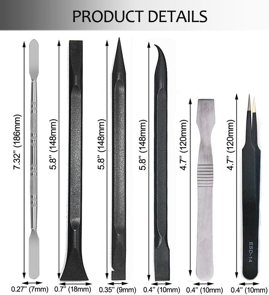 Ewparts 9 in 1 Mobile Opening Tool Kit Electronics, Smartphone, Computer & Tablet Repair Kit Opening Tool image number 6