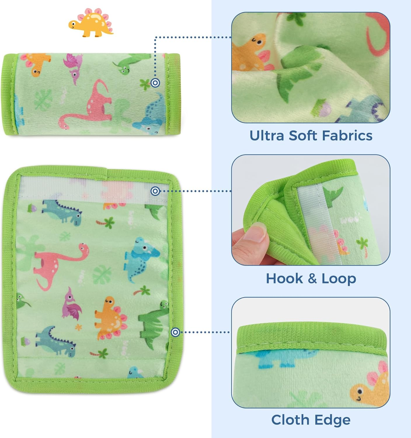 COOLBEBE Car Seat Straps Shoulder Pads for Baby Kids, Super Soft Seat Belt Covers for All Car Seats/Pushchair/Stroller/High Chair image number 1