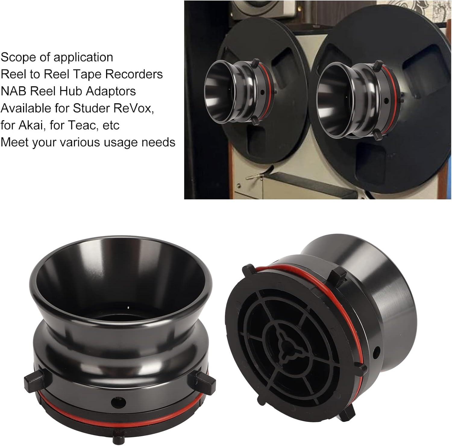 10 Inch Nab Hub Adapter for Studer,Professional Aluminum Alloy Opener with Polished Handle, Compatible with Reel to Reel Tape Recorders (Gray) image number 3