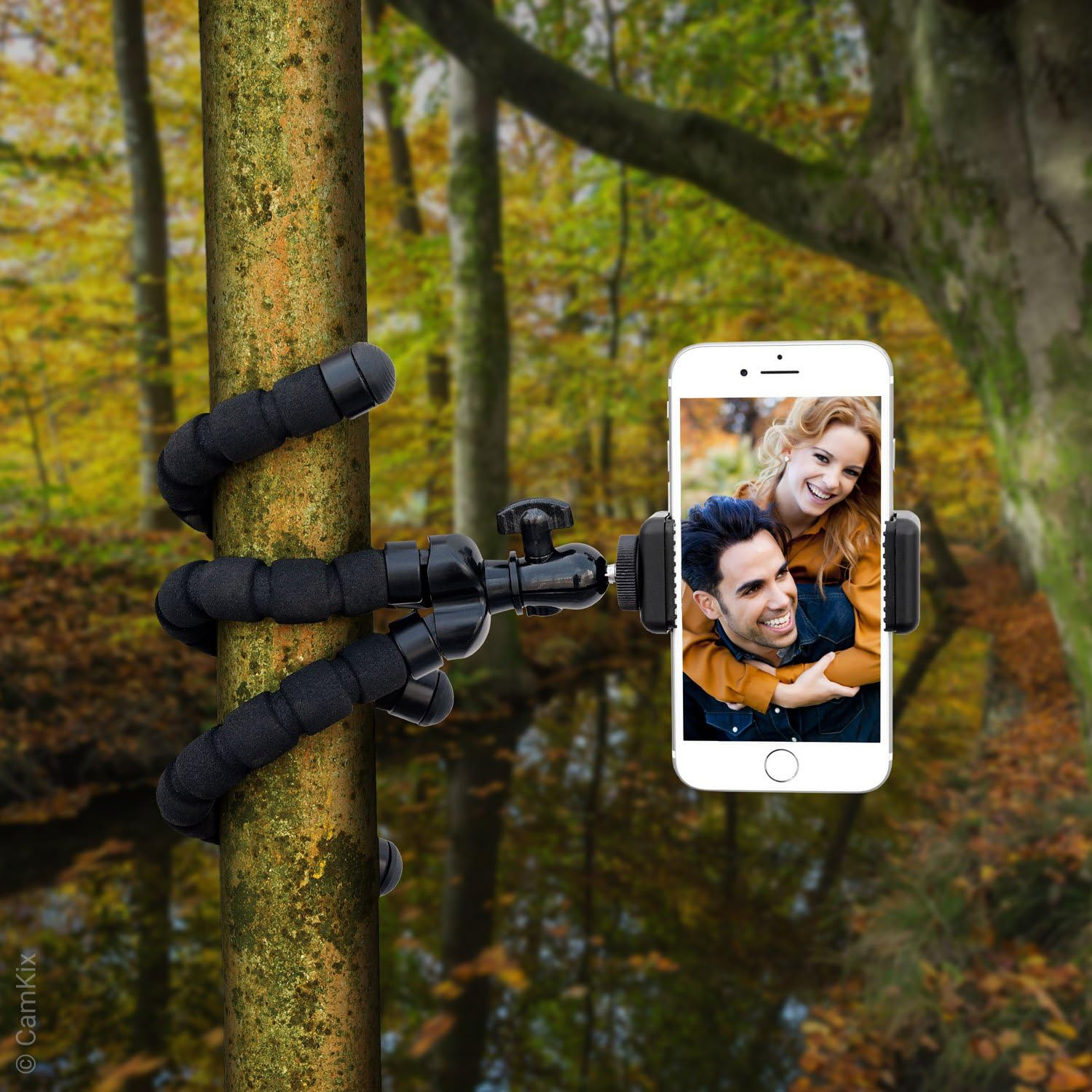 Flexible Cell Phone Tripod and Bluetooth Remote Control Camera Shutter - for Iphone, Samsung Galaxy and Many More - Octopus Style Mount - Universal Phone Holder - Solution for Smartphone Photography image number 4