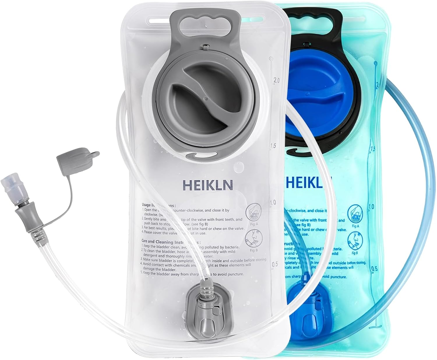 Hydration Bladder 2 Pack, Water Bladder for Hiking Backpack,Leak Proof Water Bladder Bag, BPA Free Military Water Storage Bladder,Hydration Pack for Hiking Climbing Cycling Running Camping