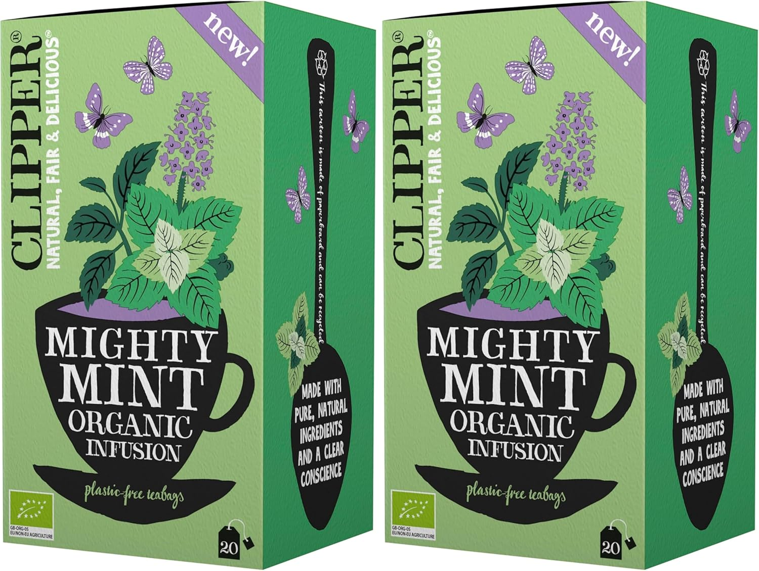 Clipper Organic Mighty Mint 20Teabags image number 3