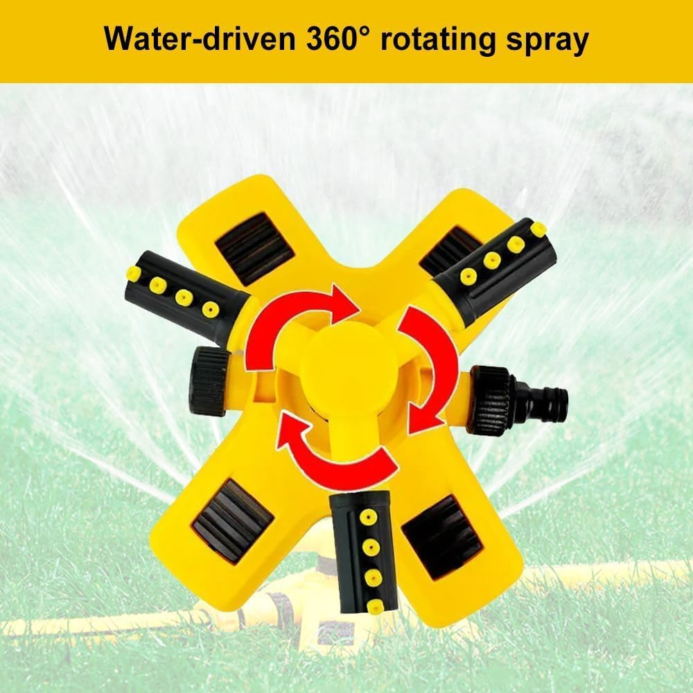 2025 Upgraded 360&deg; Adjustable Garden Sprinkler &ndash; Multi-Pattern Lawn & Yard Water Spray for Plant Irrigation, Kids Play, Pets Cooling | Durable Rotation with Customisable Range | UK Outdoor Use (1) image number 1
