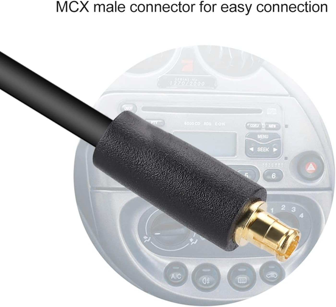 DAB and Radio Receiver Antenna, Car Digital Radio Receiver Car Radio Aerial with MCX Male Port Portable Car Radio Antenna Receiver for Dab USB ﻿ image number 3