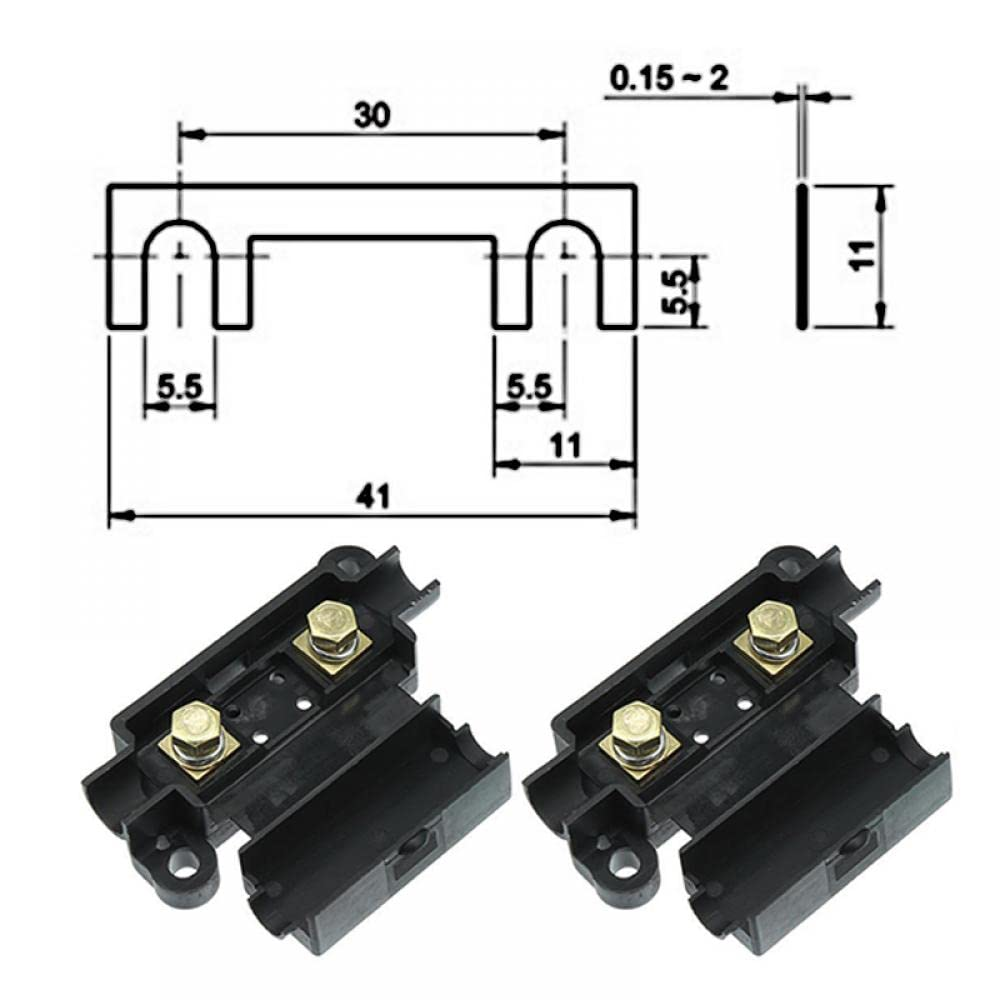 AIMALL 40A MIDI Fuse KIT 4 ANS Holder 7 X 40 AMP Fuses to Suit Redarc BCDC Dual Battery, Includes Dust-Proof Heavy-Duty Fuse Design Suitable for Car, Marine, and Industrial Applications