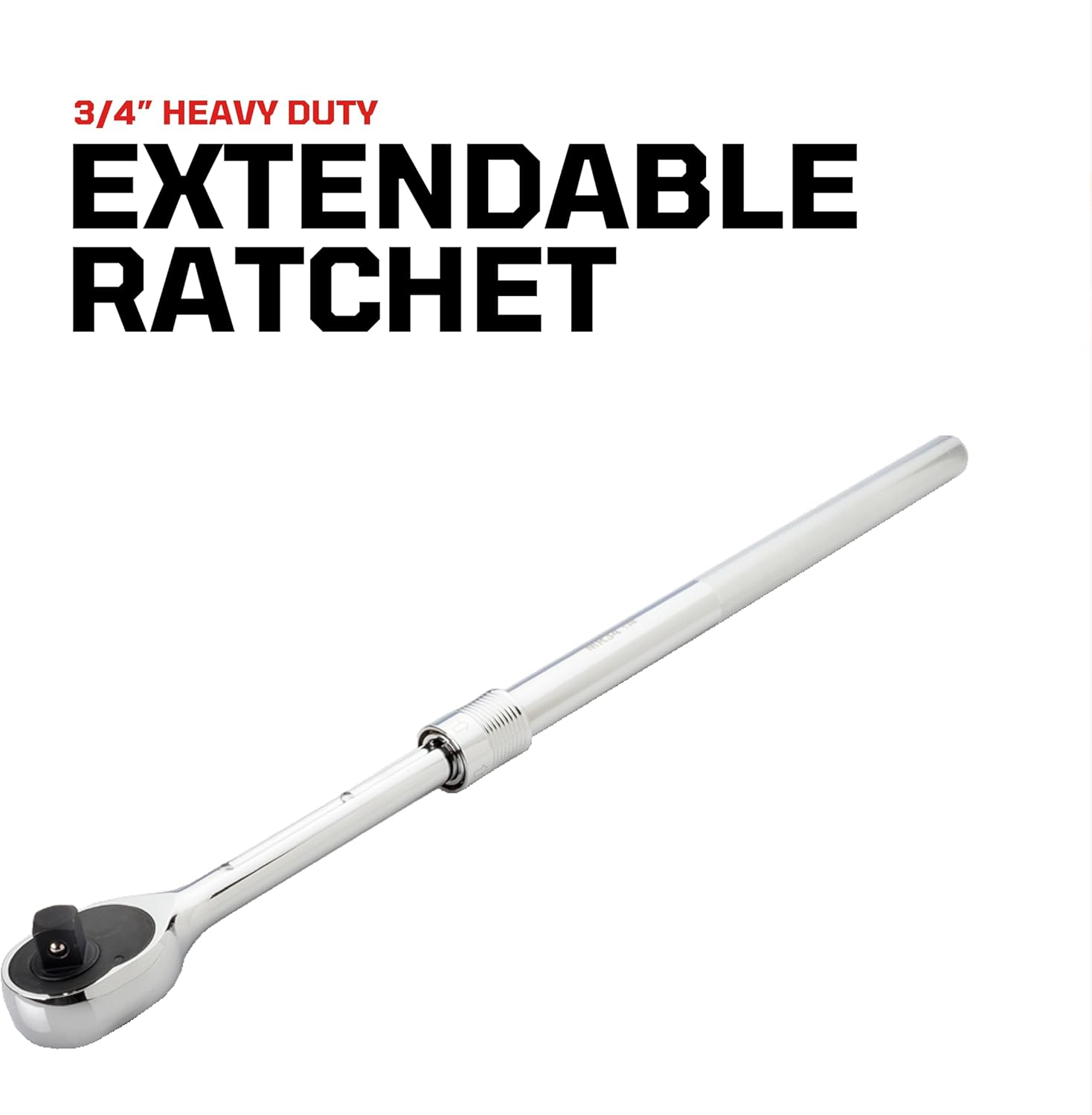 EZRED 3/4" Drive Extendable Ratchet with Reinforced Steel Telsecoping Locking Shaft