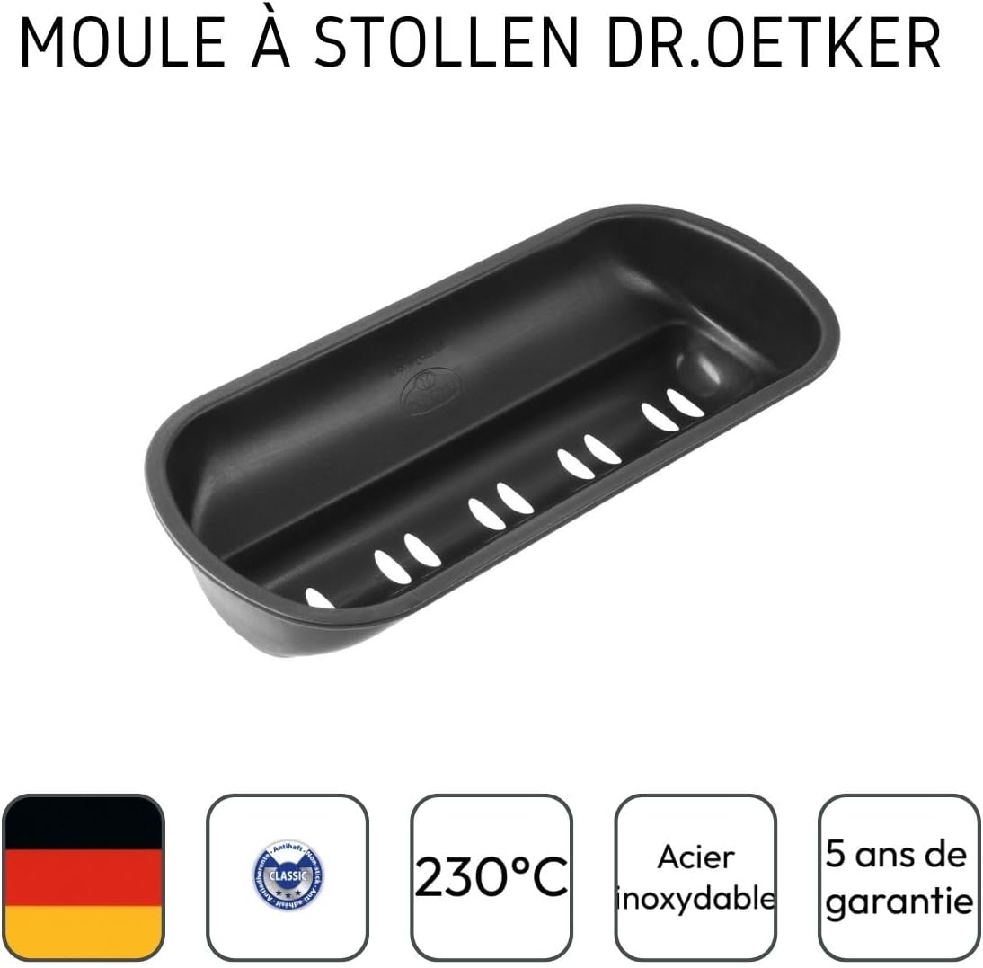 Dr. Oetker Tradition Stollen Baking Mould 31 X 15 Cm - Perfect for Christmas Stollen, Non-Stick Coating, Made in Germany image number 5