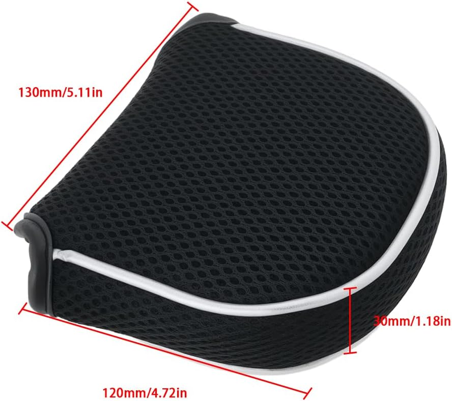 Ecsing Black Mesh Mallet Putter Cover Golf Putter Head Covers with Magnetic Closure Fashion Golf Accessories Golf Head Covers Putters image number 5