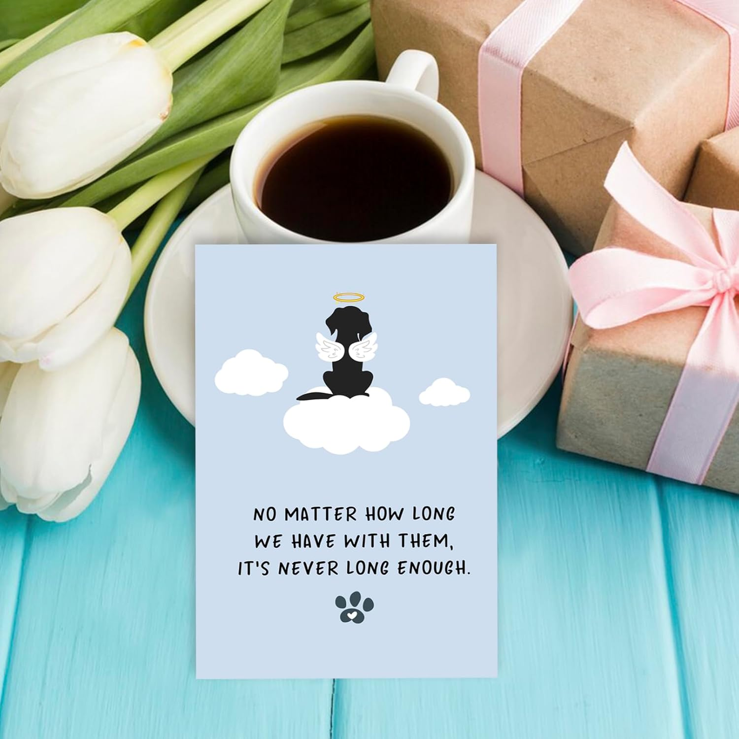 Dog Sympathy Card, Cute Pet Loss Cards, Dog Memorial Sympathy Gifts for Loss of Pet, Condolence Card for Pets Owner Lover, Doggy Bereavement Ideas for Family Friends Husband Wife - 7 image number 7