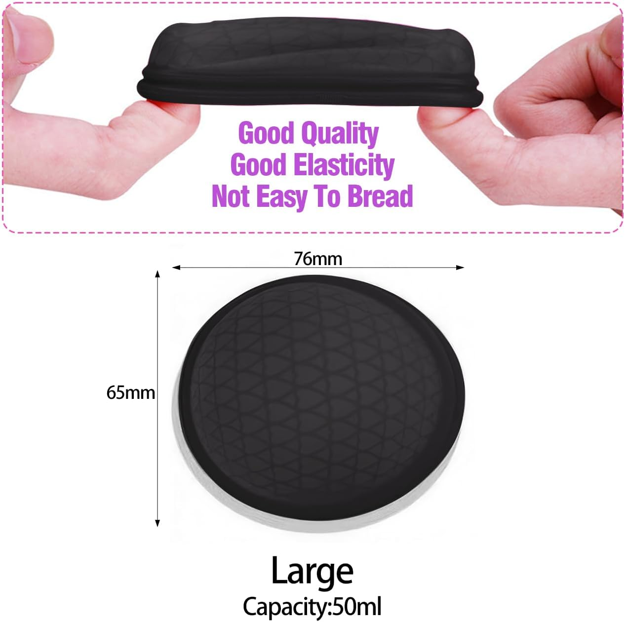 Menstrual Cup,Large Capacity Thin Fit Menstrual Disc,Menstrual Cup Wear for 12 Hours,Period Disc with Medical Grade Silicone,Reusable Menstrual Flow Cup for Women Periods,Black image number 6