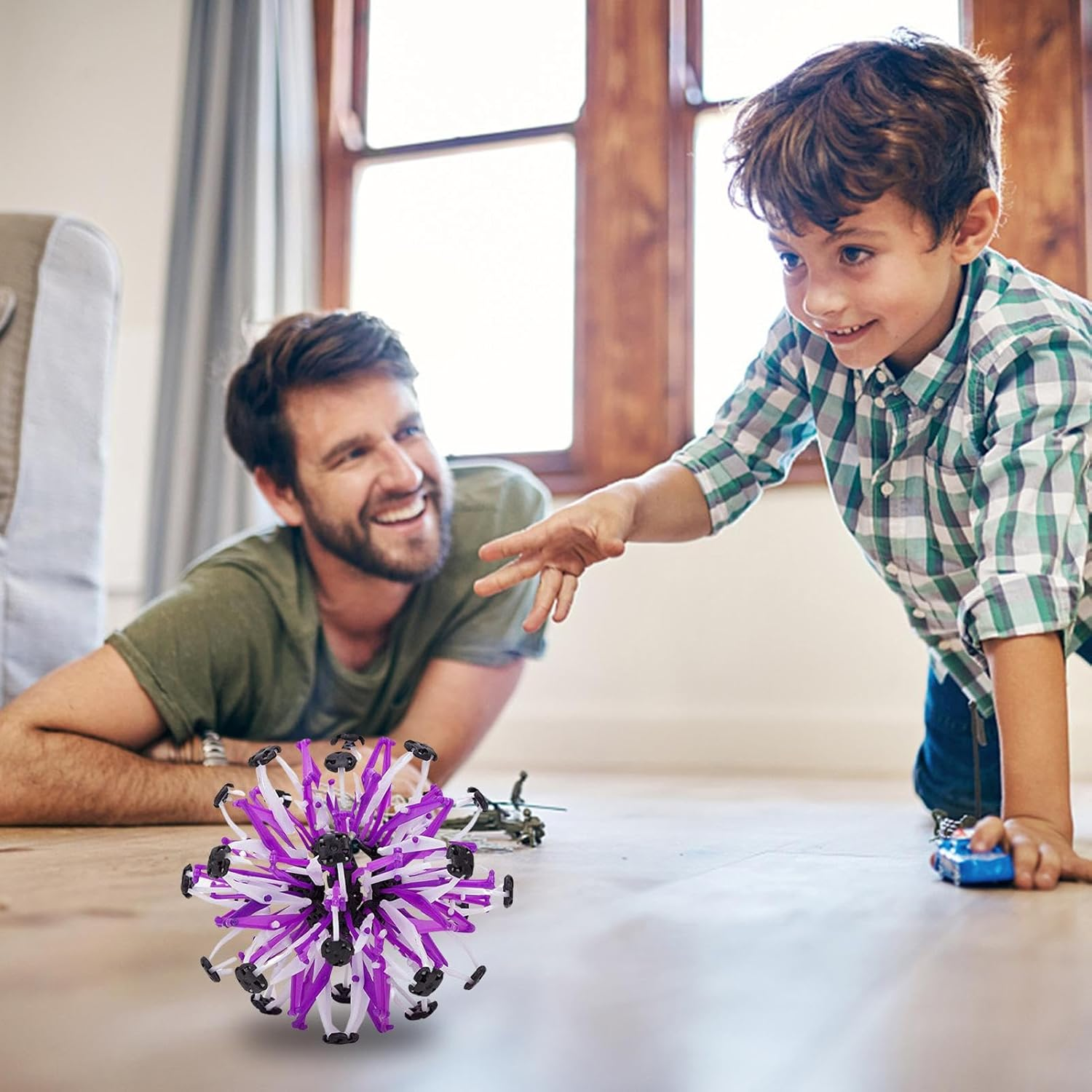 Expanding Scalable Variable Flower Ball, Magic Telescopic Ball Educational Toy Magic Telescopic Globe Geometric Shape, Sensory Sphere for Kids and Adults, Novelty Stress Relief Toy image number 2