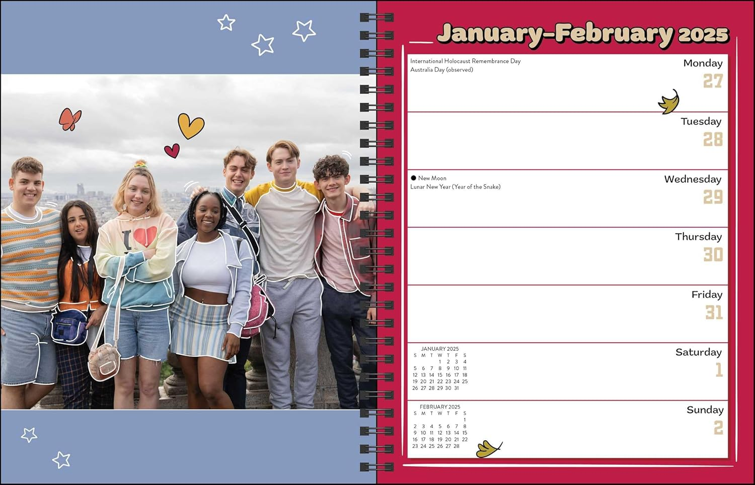 Heartstopper 16-Month 2024-2025 Weekly/Monthly Planner Calendar with Bonus Stick image number 1