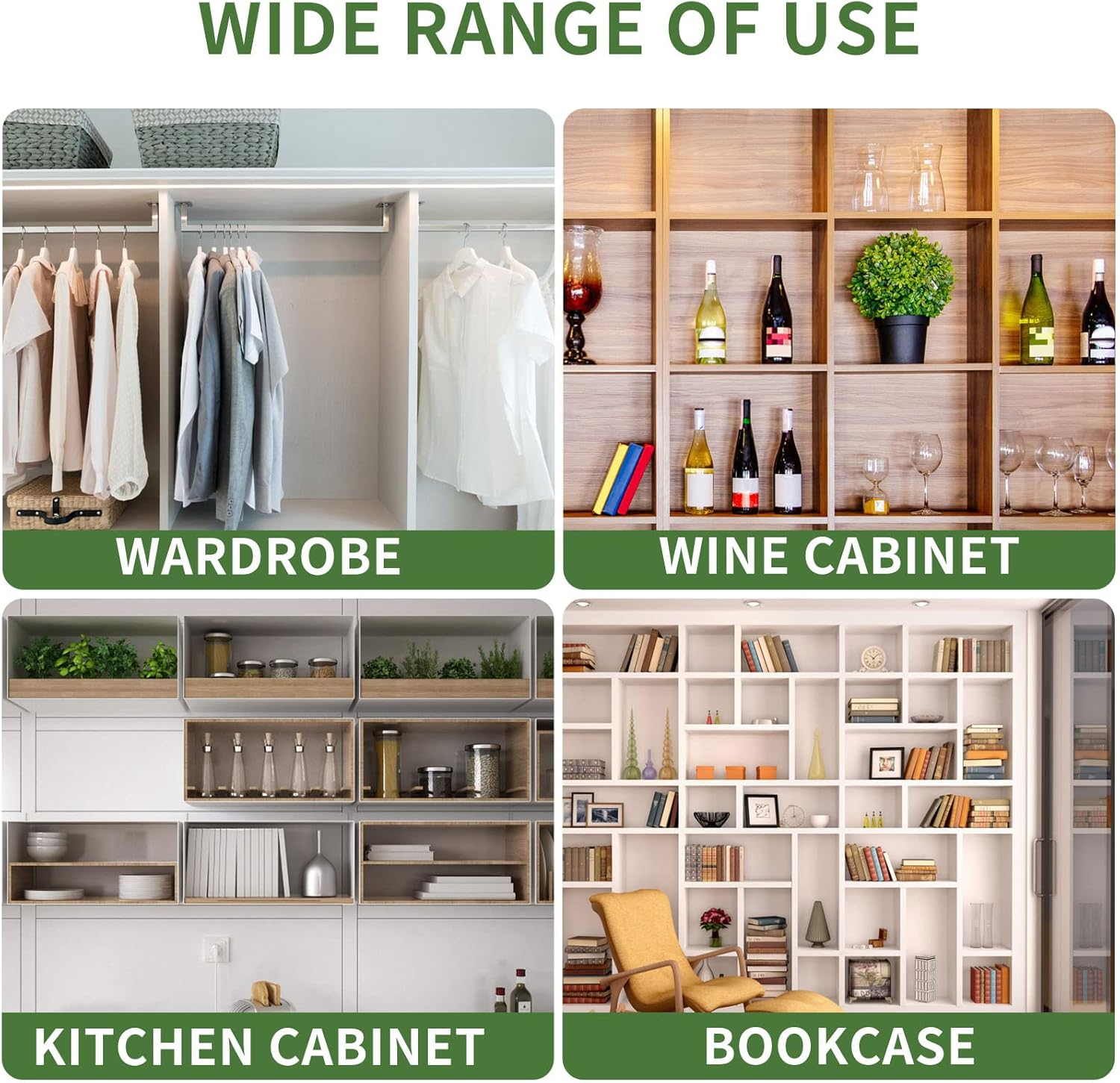 Bekecidi White Self-Adhesive Screw Hole Stickers - 6 Sheets, 576Pcs Plastic Cover Caps for Wood Furniture Cabinets - 15Mm Dustproof Covers image number 3